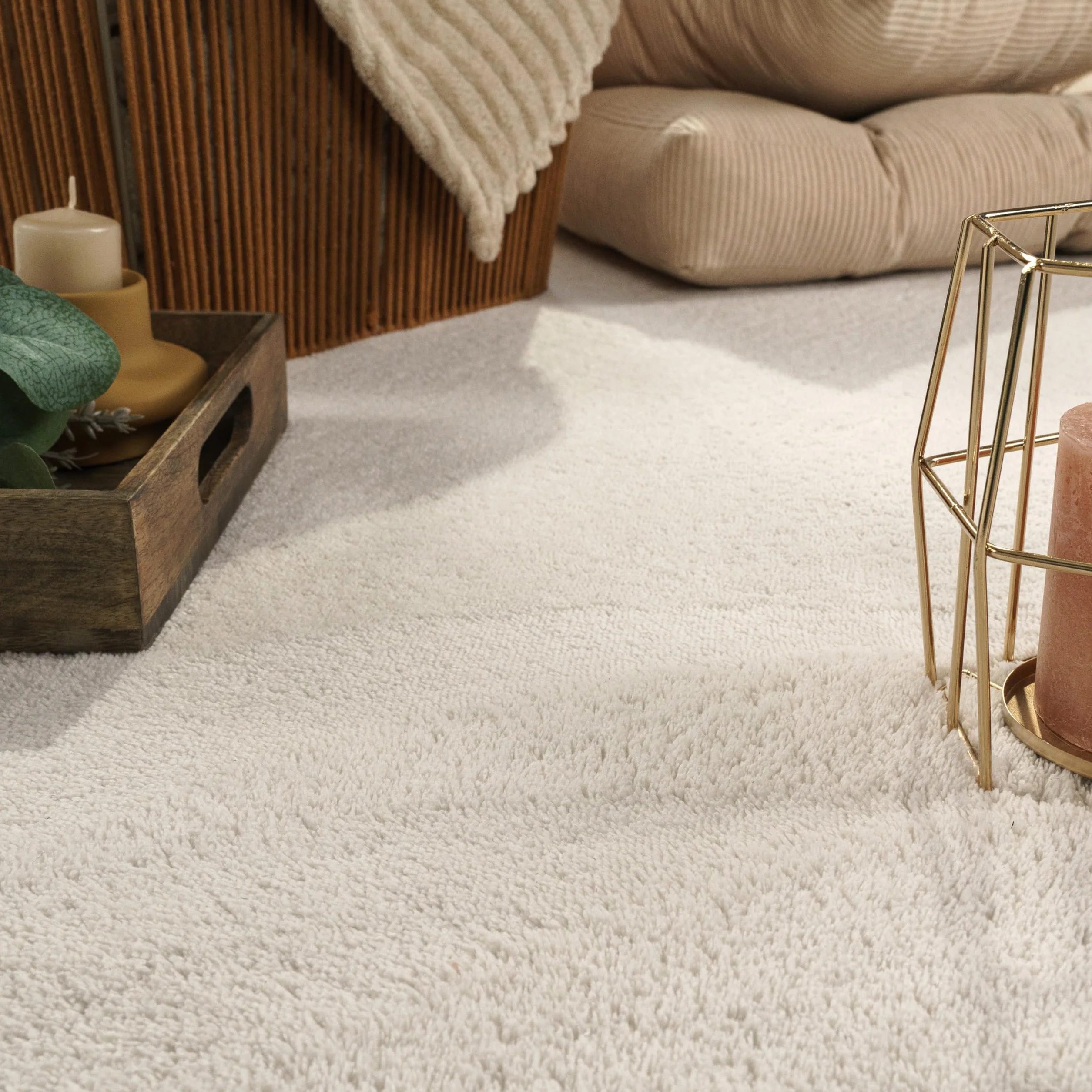 Paco Home Tappeto Moderno Lavabile Fluffy Uni Effetto Pelliccia Antiscivolo 240x340 cm Crema