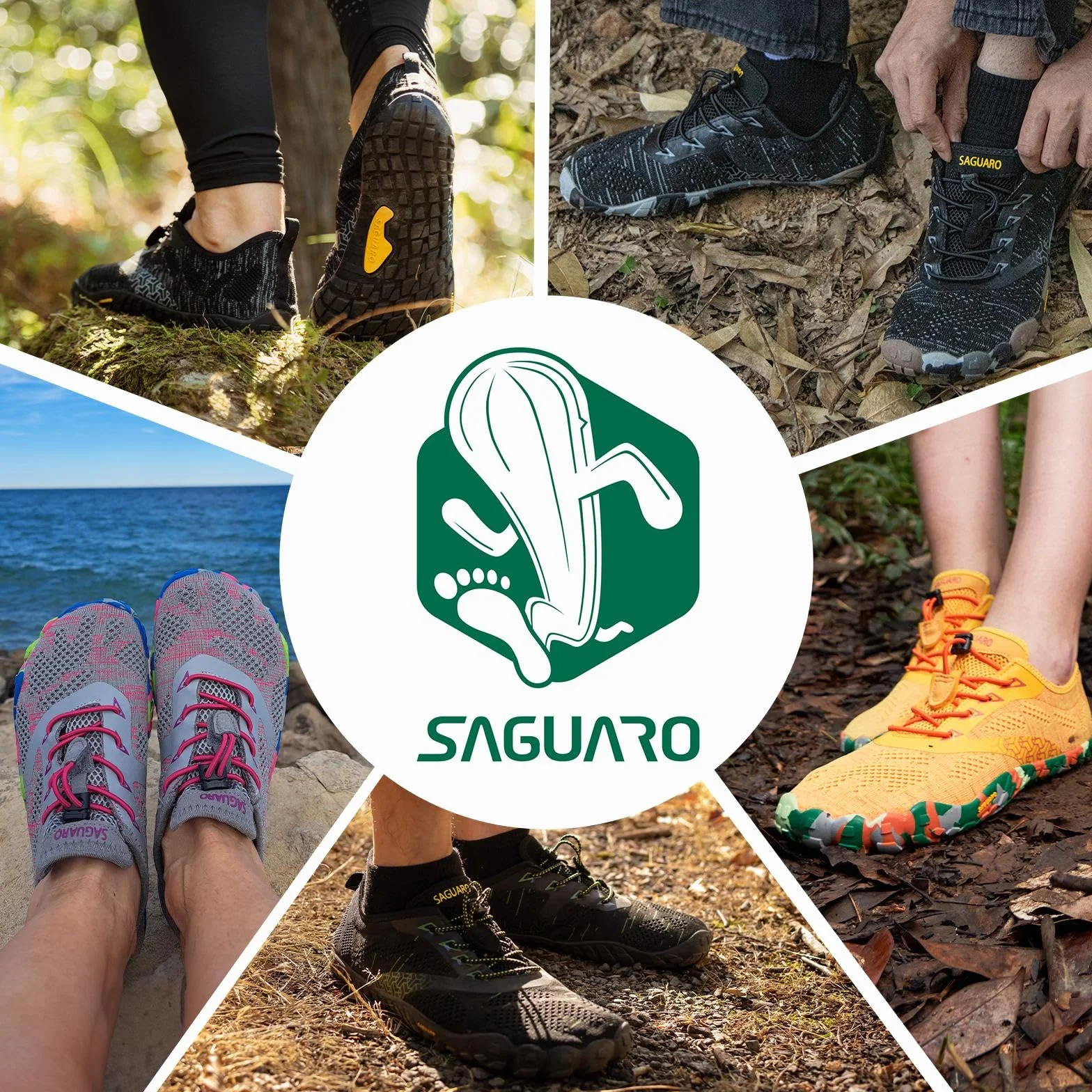 SAGUARO Scarpe Barefoot Dita Trekking Trail Running Ginnastica 36-48