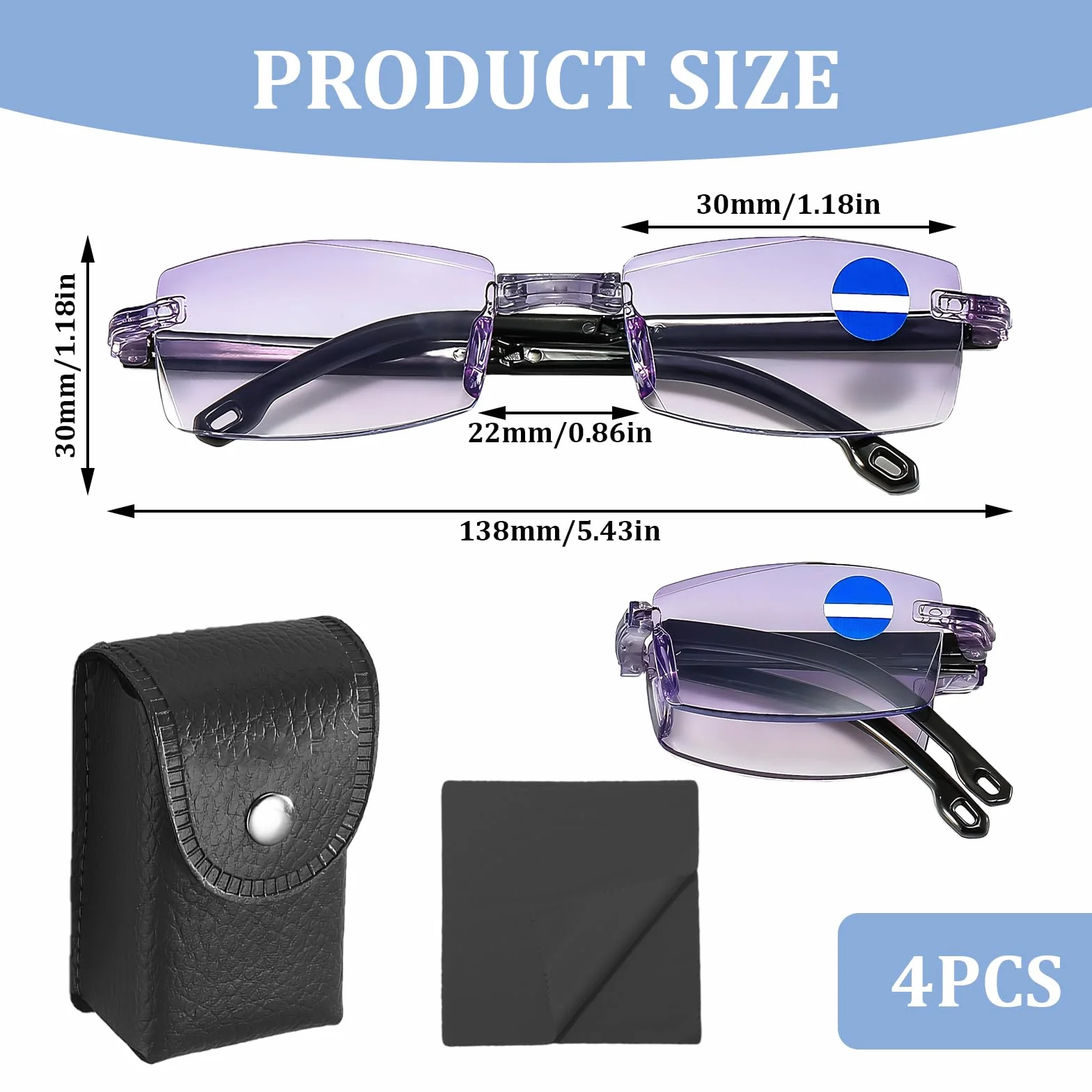 Autofocus Occhiali Progressivi Uomo Bifocali Vicino e Lontano 4 Pz