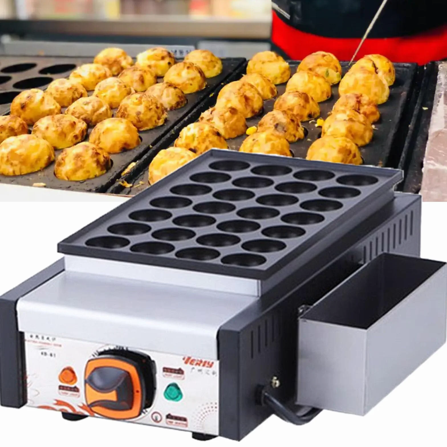 Takoyaki Maker 28 Fori 1650 W Macchina Elettrica Japanese Fish Ball Grill Machine