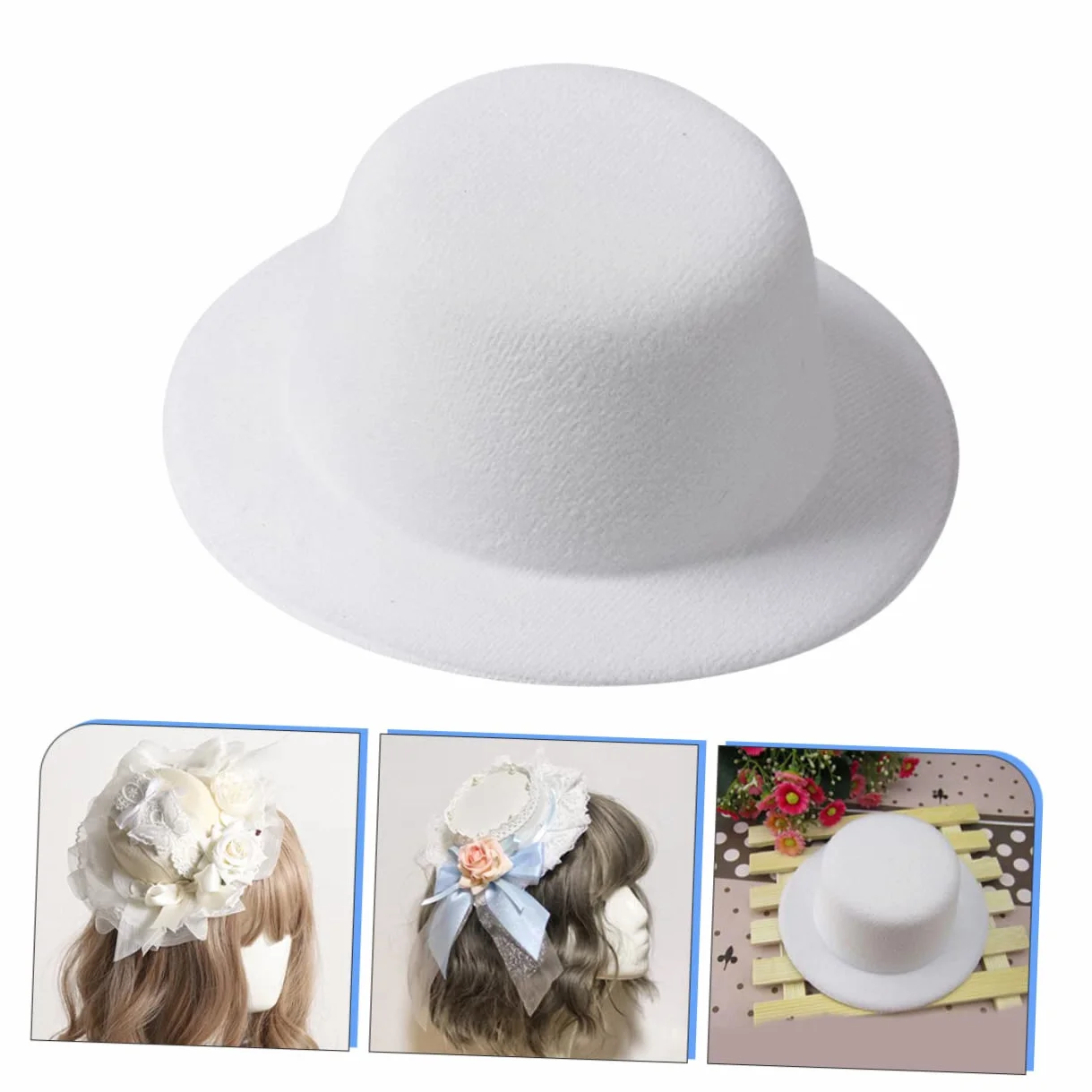 Cappello Embrione Cappello Cappelli Accessori per La Realizzazione di Copricapo Sentito Accessorio Elegante Stoffa Nozze Tessuto Berretto Calvo Signore Beige Rete
