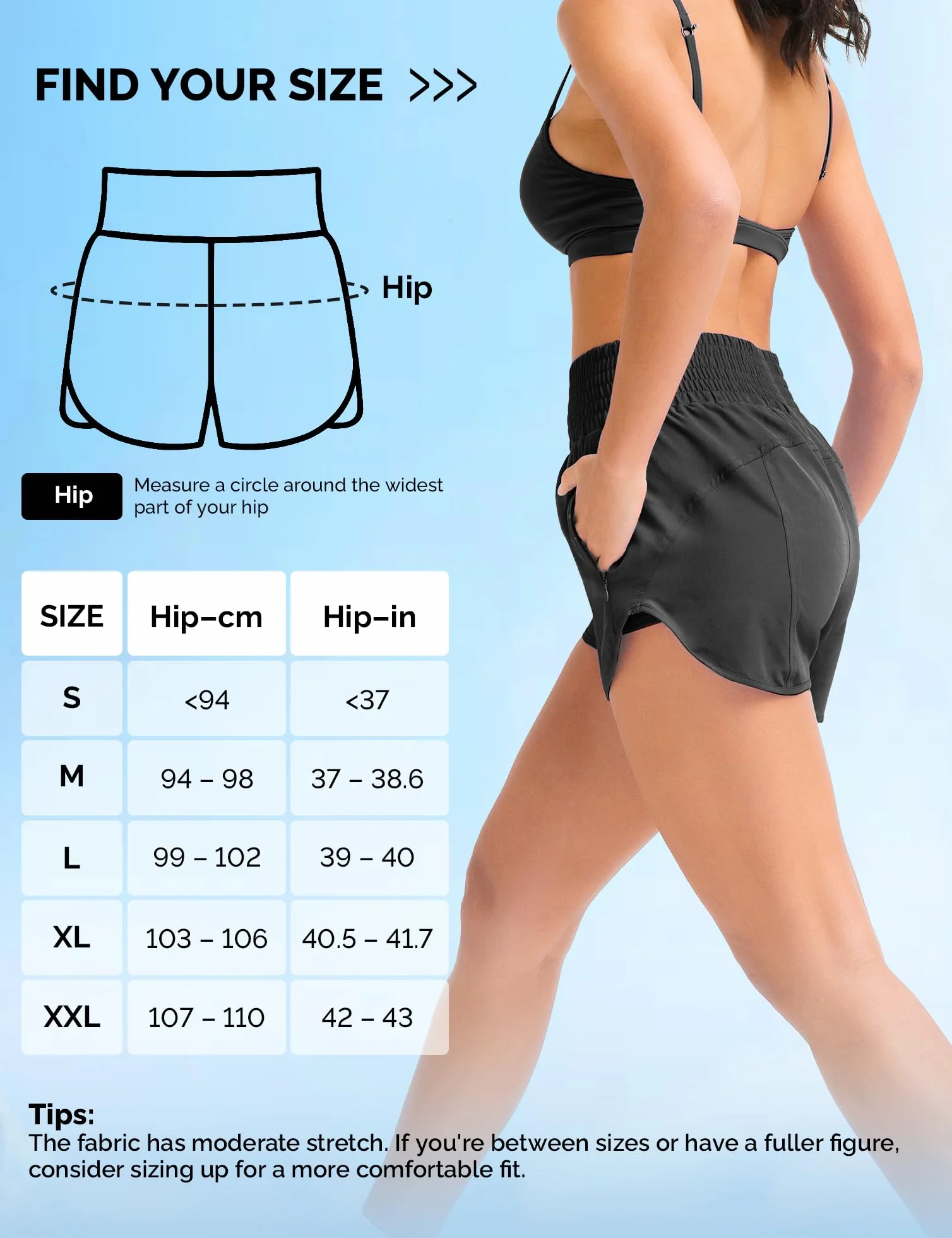 Yogaration Pantaloncini Palestra Donna, Shorts Running con Tasche Zip, Pantaloncini Donna Sportivi Leggeri Traspiranti con Fodera Interna, Vita Alta per Fitness Corsa Allenamento