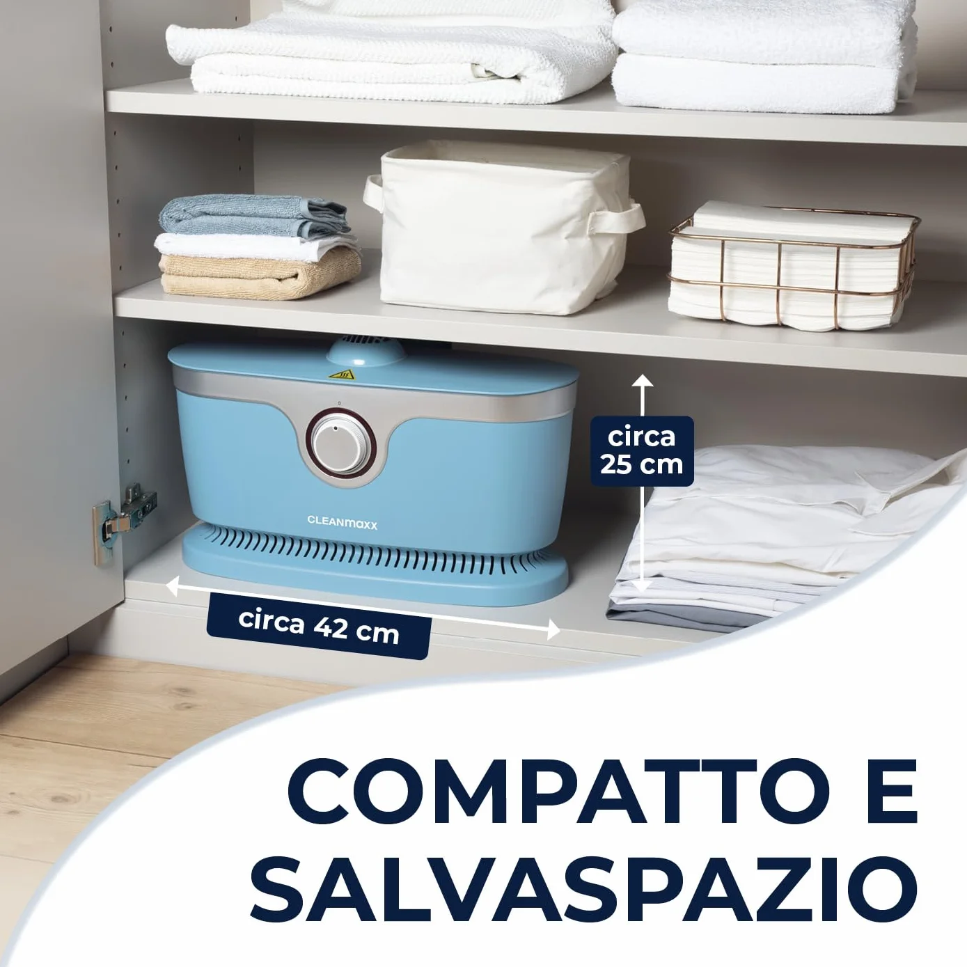 CLEANmaxx Ferro da stiro automatico per camicie PRO con attacco per pantaloni | Sostituisce ferro da stiro, vaporizzatore | Per camicie, camicette e pantaloni | Innovativo ed efficiente