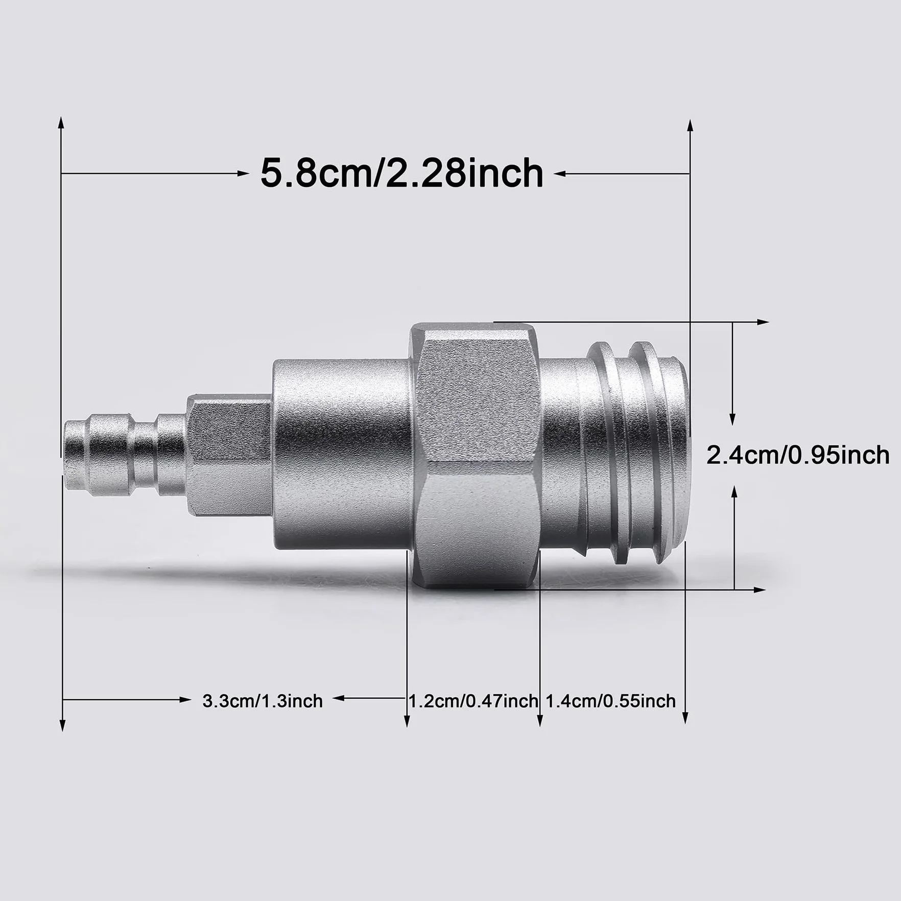 DRYHTEN TR21-4 - Adattatore di riempimento per macchina per acqua soda con attacco rapido da 8 mm, per serbatoio/bottiglia di CO2 esterno