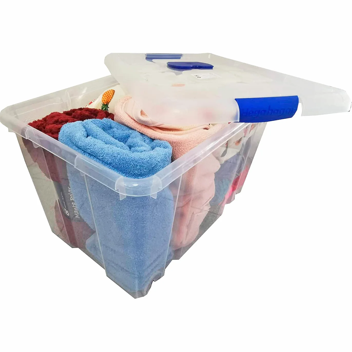Acan Tradineur - Confezione da 4 Scatole di Archiviazione - Realizzato in plastica - Contenitore per riporre giocattoli, libri, vestiti, coperte - N.º 4-35,7 x 59 x 40,5 cm - 55 litri