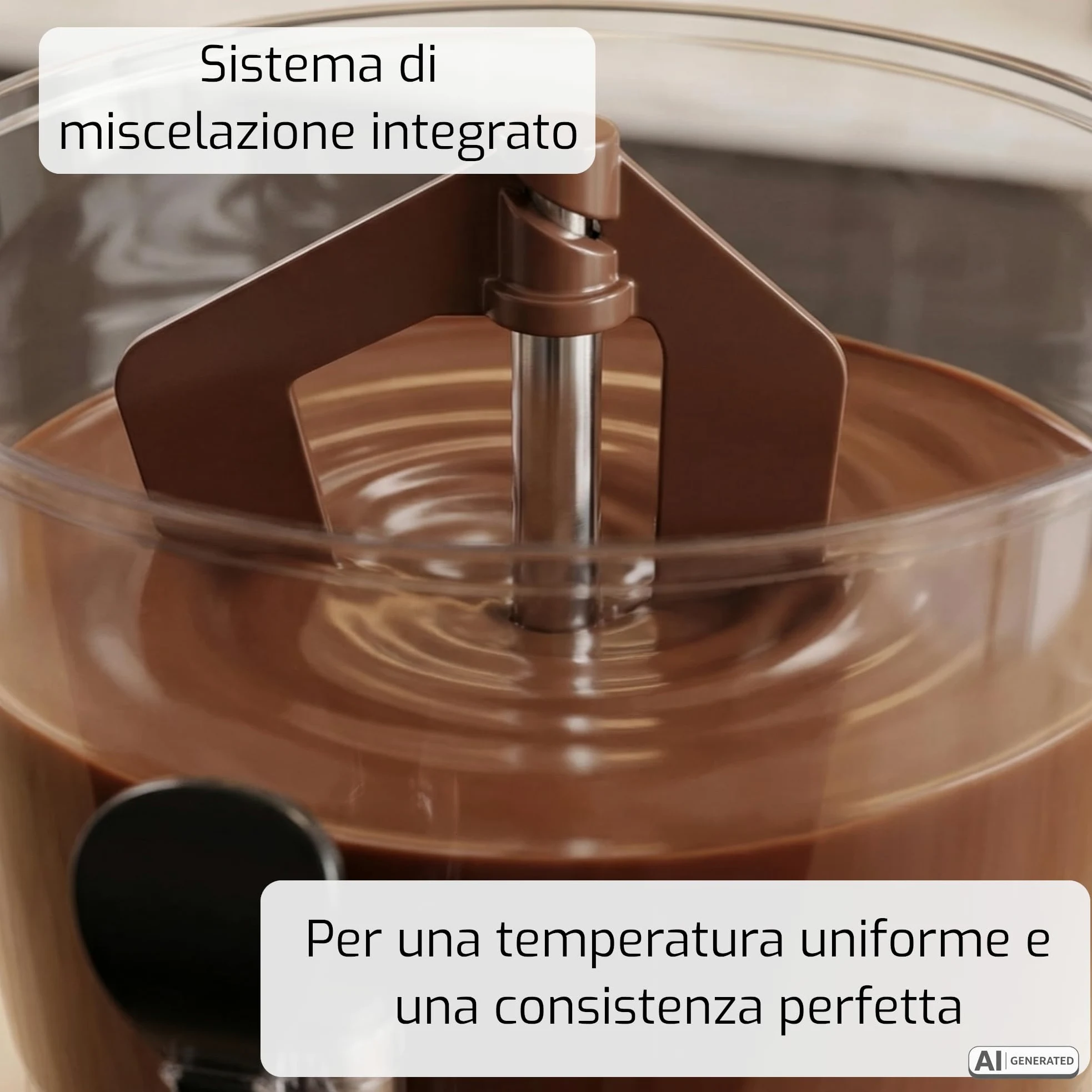 SARO NINA - Dispenser e agitatore di cacao, da 5 l, con temperatura regolabile in modo continuo da 30 a 90 °C, rubinetto, contenitore rimovibile, da 260 x 320 x 500 mm (l x P x H), 230 V, 1,1 kW