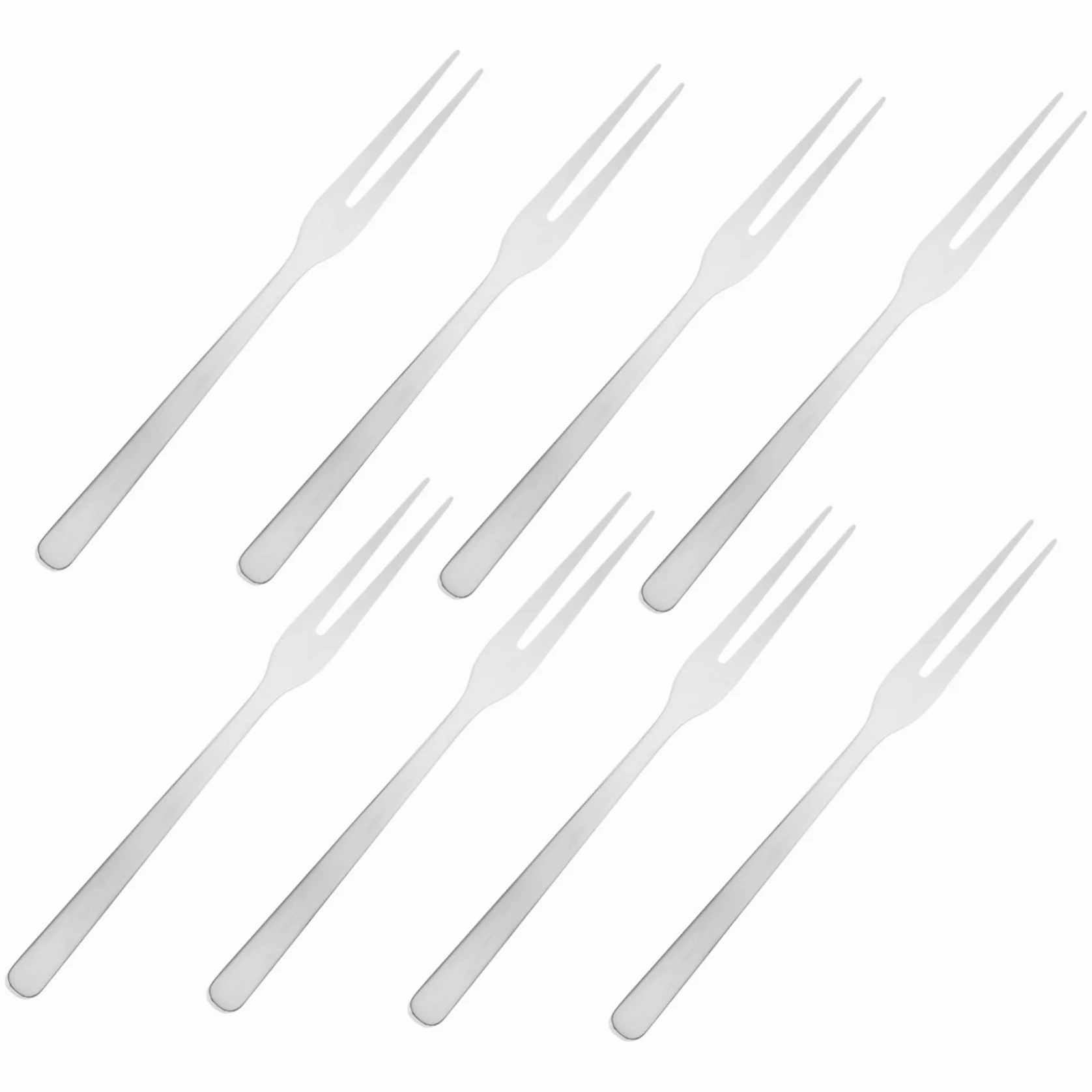 8 pezzi Forchettine in Acciaio Inox per Frutta e Dessert Forchette Riutilizzabili per Antipasti e Insalate Design Elegante e Robusto per Tavola