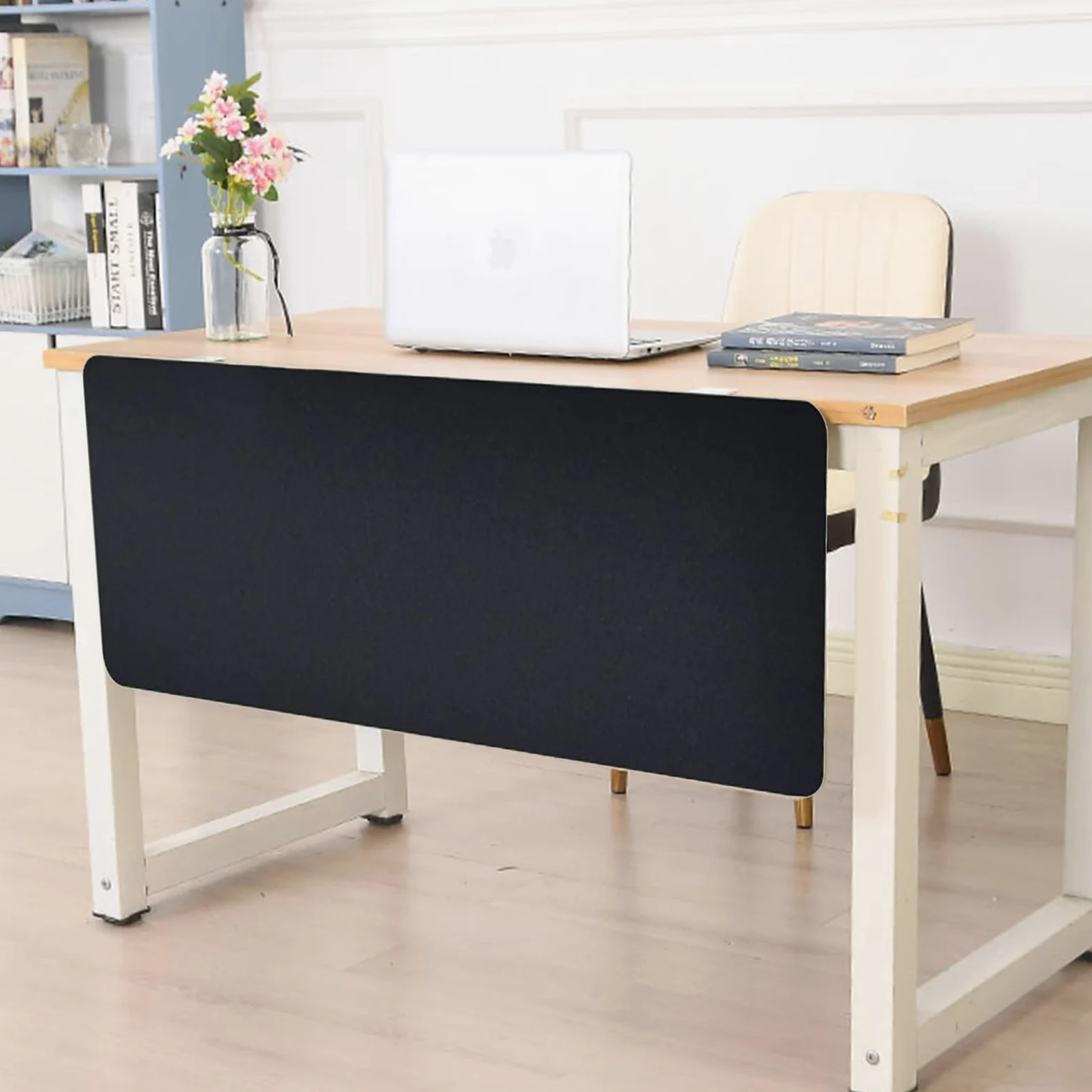 Pannello privacy sotto la scrivania, schermo modesty per postazioni di lavoro sit-stand e home office, gonna da scrivania per una maggiore privacy e messa a fuoco