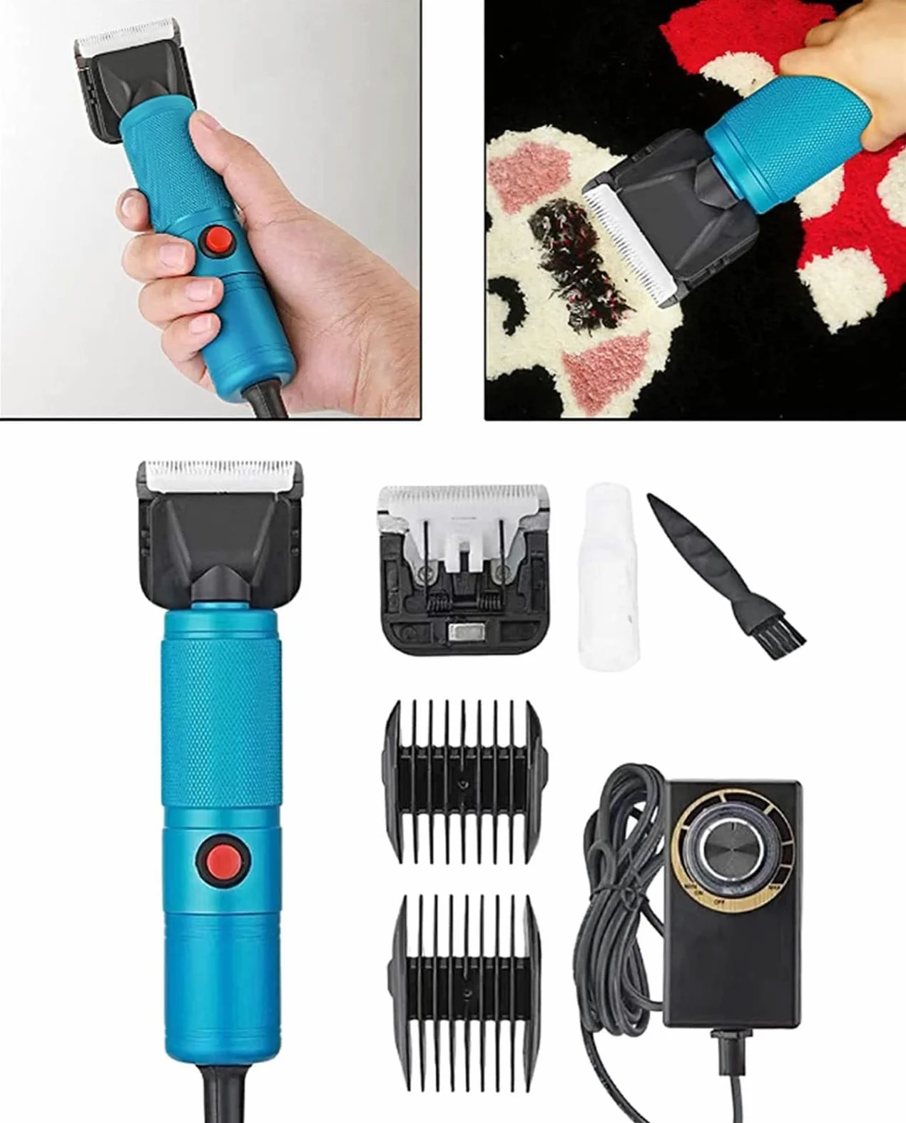 Elettrico Rug Tufting Carver Clippers,280W Taglierina Per Tappeti Con Guida Di Taglio Rug Carver Cesoie Carpet Carving Tool Per Tappeti Fatti A Mano Clean&Tufted Rug 1,17 * 3.5cm