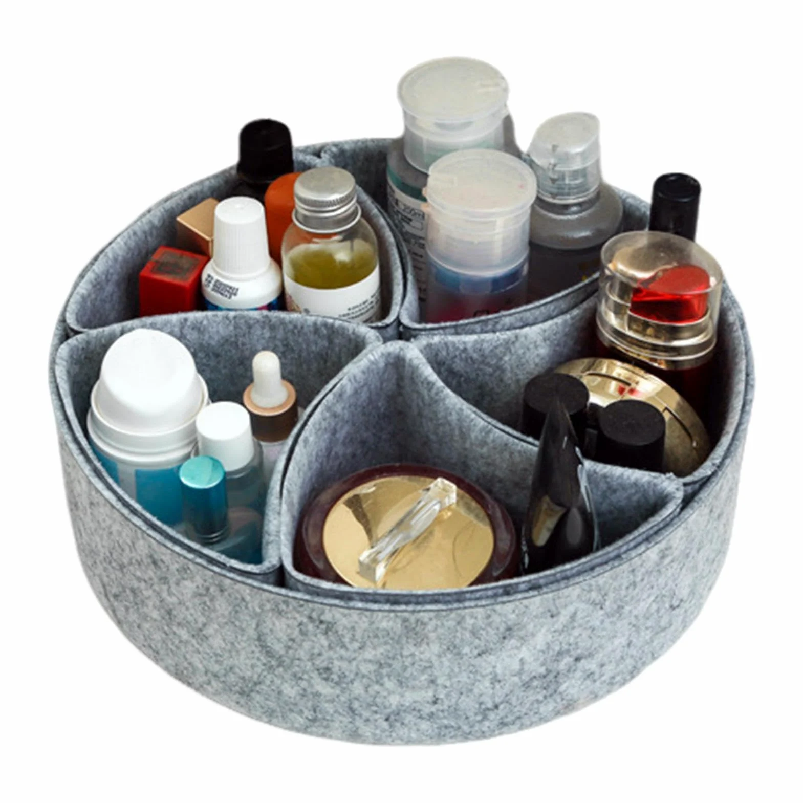 Organizer per cassetti in feltro, divisori regolabili, 26 x 26 x 8 cm, vassoio versatile per cassetti, organizer per gadget da ufficio e gioielli
