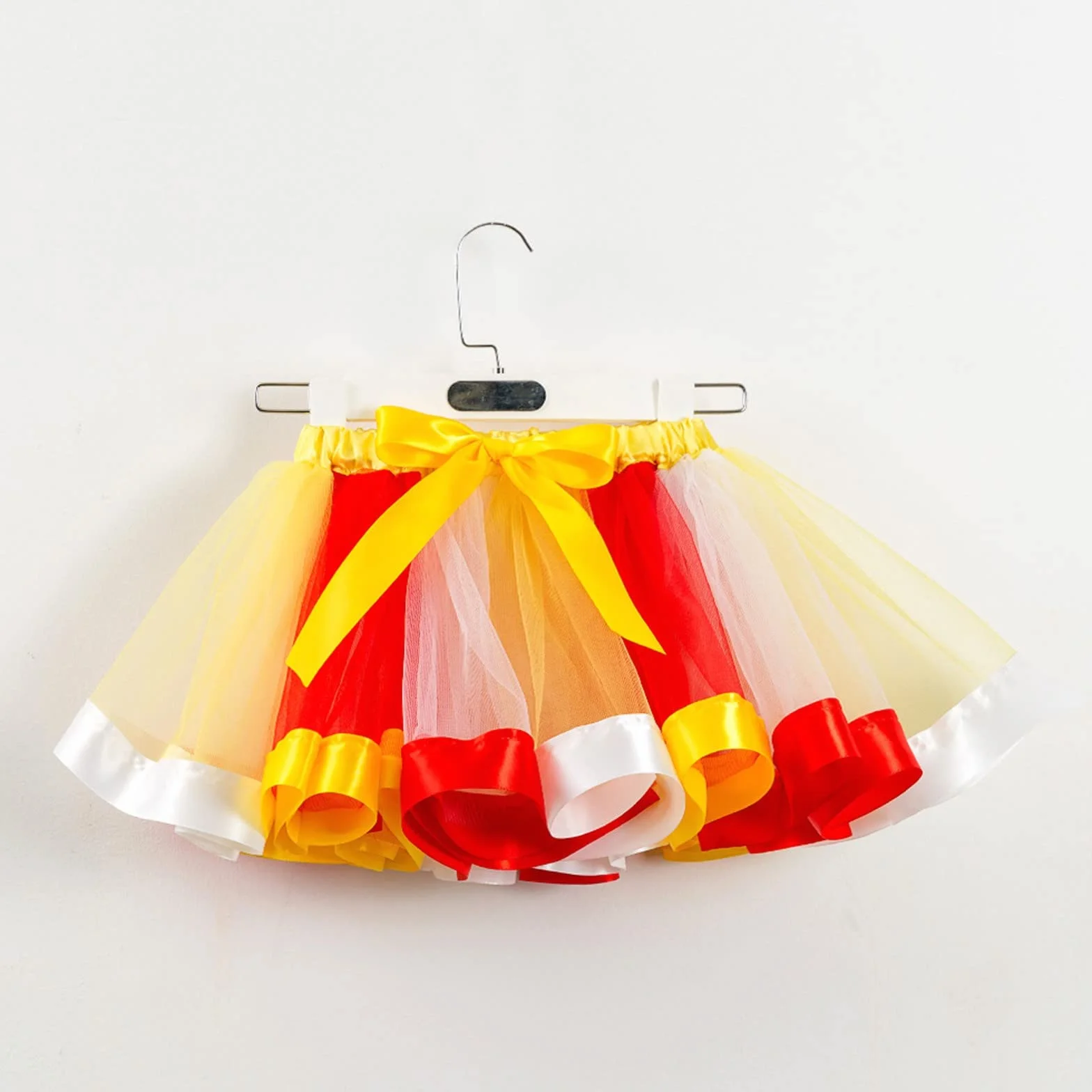 Tulle arcobaleno gonna da balletto multistrato con volant multicolore
