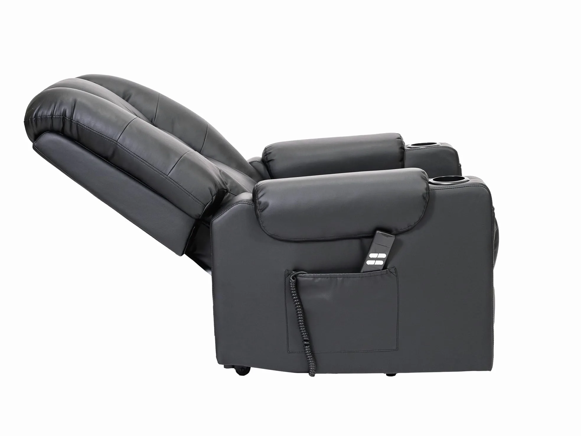 POLTRONE ITALIA Bonny Detraibile 19% Poltrona Relax Alzapersona 2 motori, reclinazione indipendente schienale pediera. Vibromassaggio Seduta indeformabile Nero