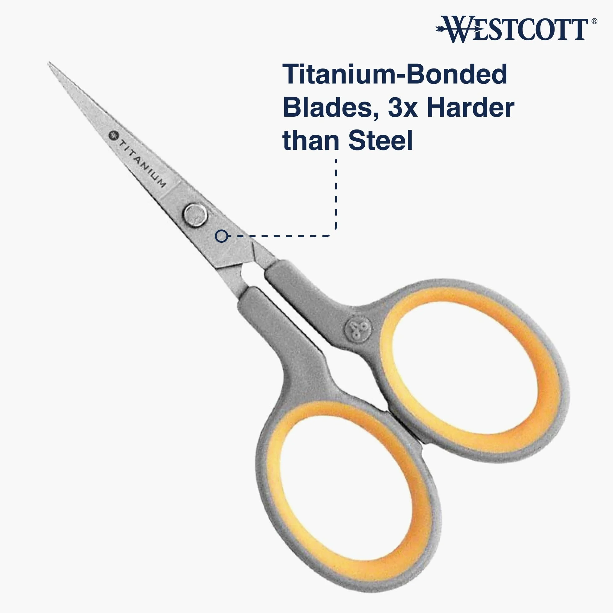 ACME Westcott Forbici dritte da Ricamo in Metallo Titanio 10 cm