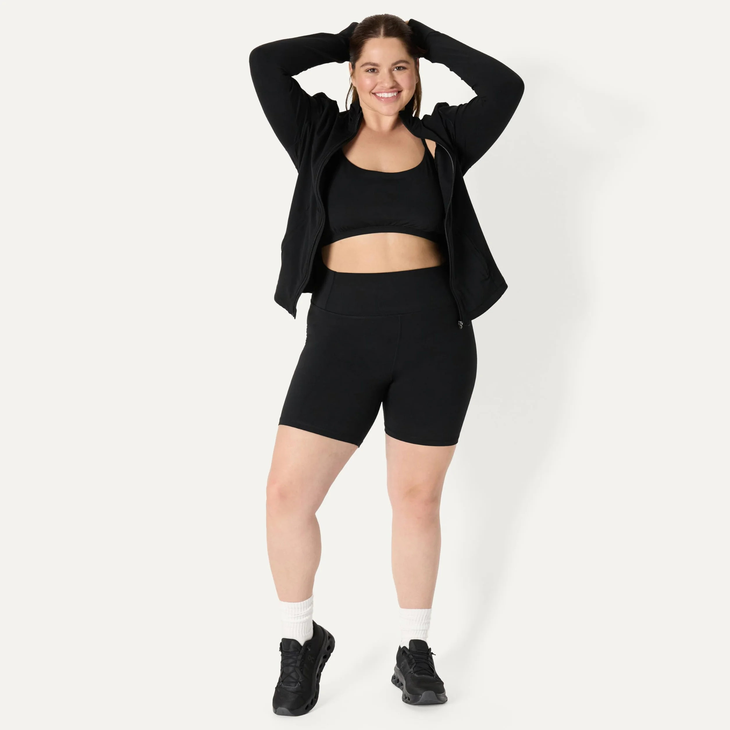 Amazon Essentials Pantaloncini da Ciclista Tecnici FormFlex Morbidissimo Vita Alta Donna