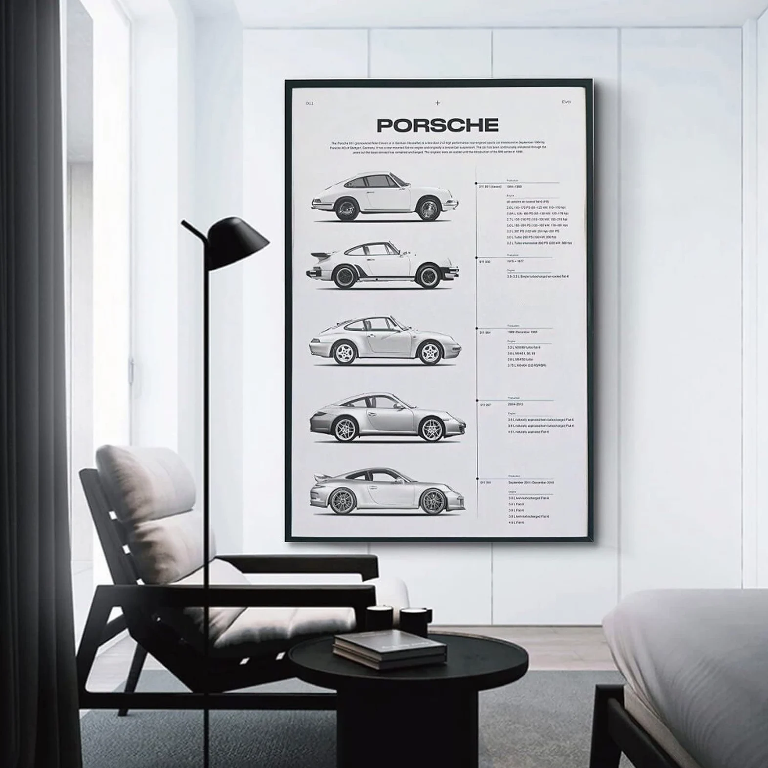 PENTAB - Poster Supercar Porsche 911 Serie di Modelli Dipinti Decorativi Tela Poster Murali e Immagine d'Arte Stampa Decorazione Moderna per Camera da Letto 30 x 45 cm