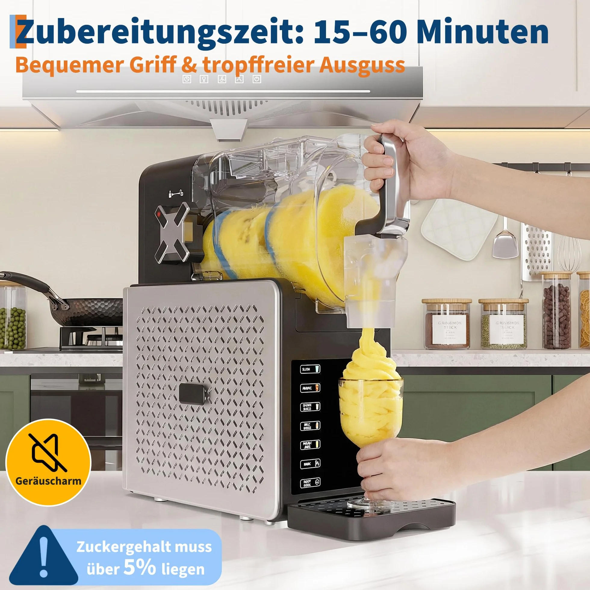 Macchina per Granita 1,9L RapidChill 5 Programmi Autopulizia Slushie Frappé Milkshake