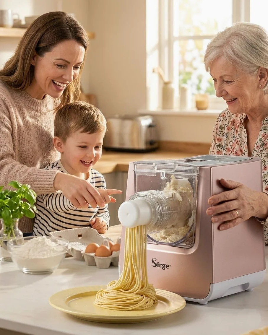 Sirge PASTARITA Macchina per la Pasta 300 W - 22 Trafile - 900gr di pasta - Estrusione Verticale - 6 programmi + 2 MANUALI - kit ravioli omaggio