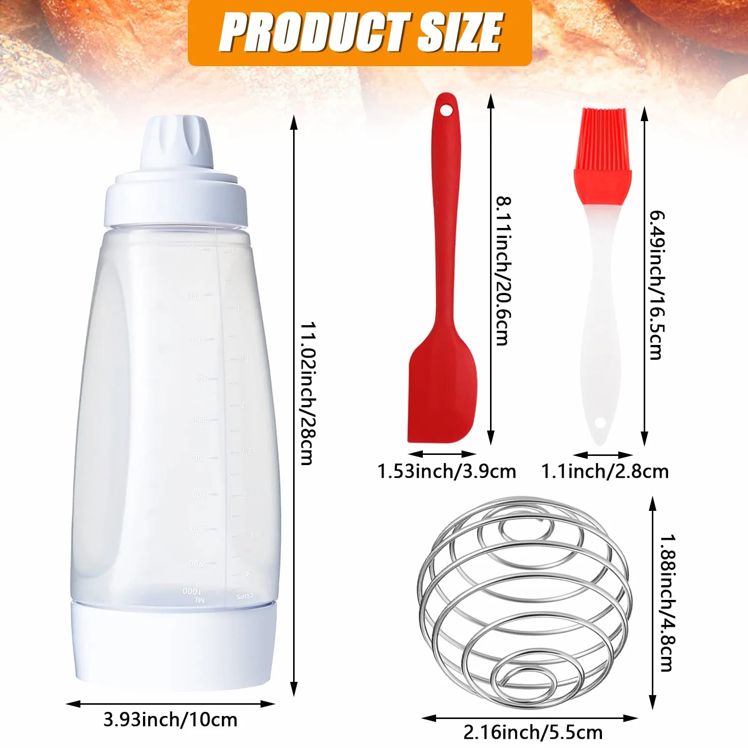 Distributore di pasta in silicone, per pancake, crepes e cialde Uvm