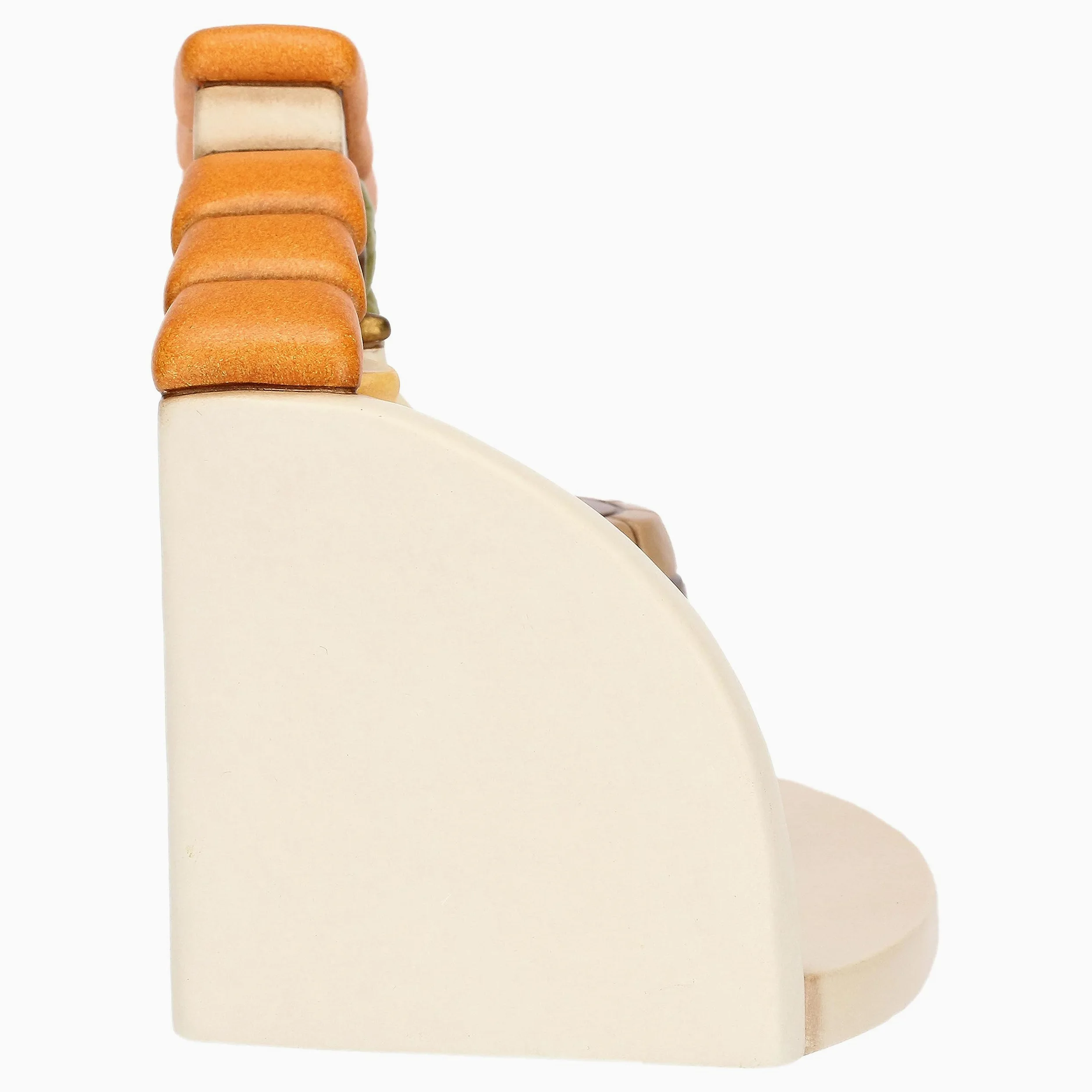 THUN - Bottega del Vino in Ceramica Decorata a Mano, Linea Presepe Classico, Decorazioni Natale Casa, Bottega 16x10x13 cm h; Botte 4.3x4.3x4.5 cm h