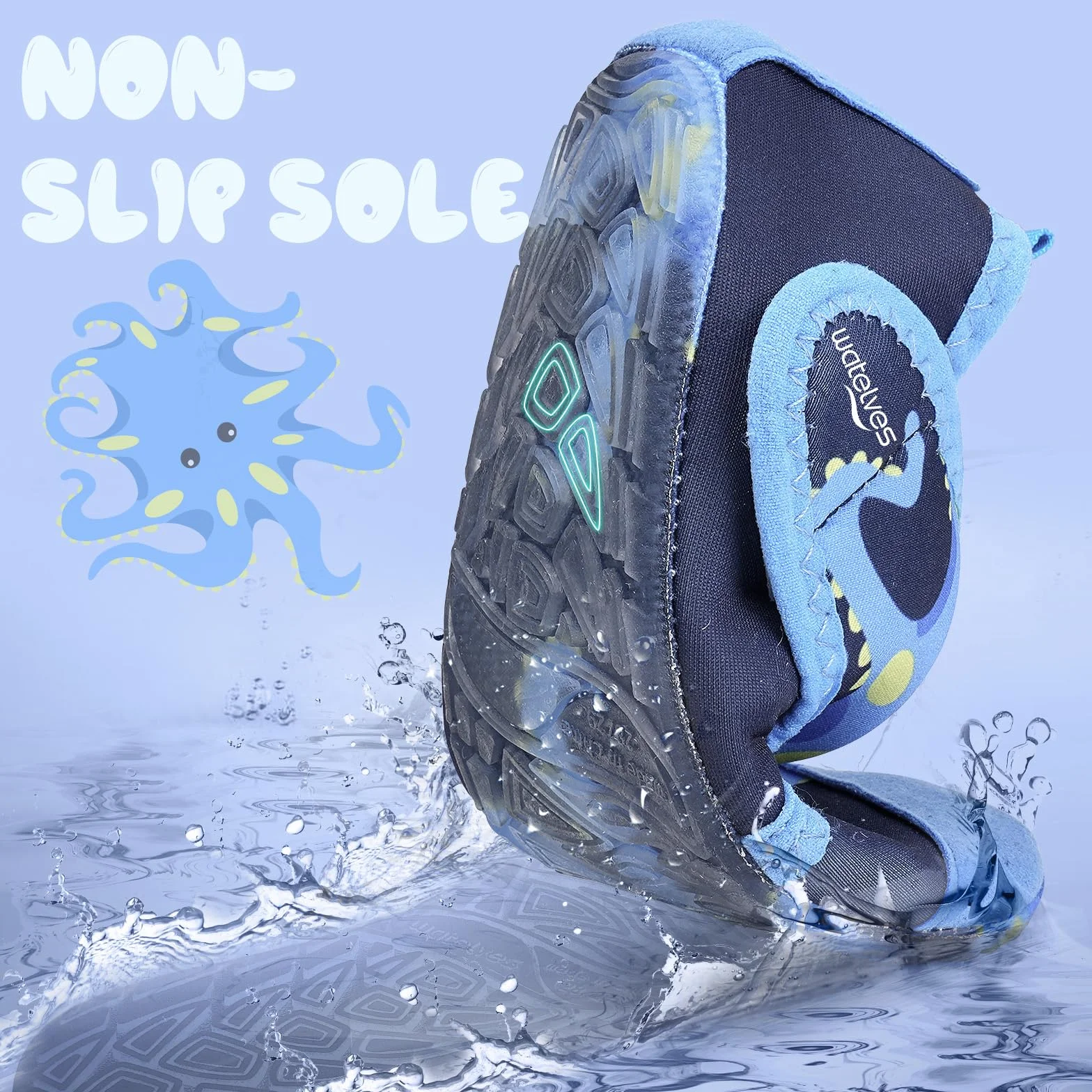 Scarpe da acqua bambini antiscivolo asciugatura rapida calzini da spiaggia piscina