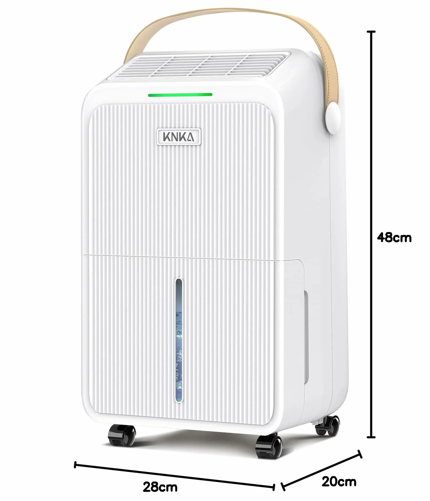 KNKA Deumidificatore, Deumidificatori Casa Muffa, 16L/24H, Serbatoio 3,3L, Basso Rumore, Basso Consumo, Sbrinamento Automatico, Blocco Bambini, Design Anti-Goccia, 4 Modalità, 80m³（32㎡）