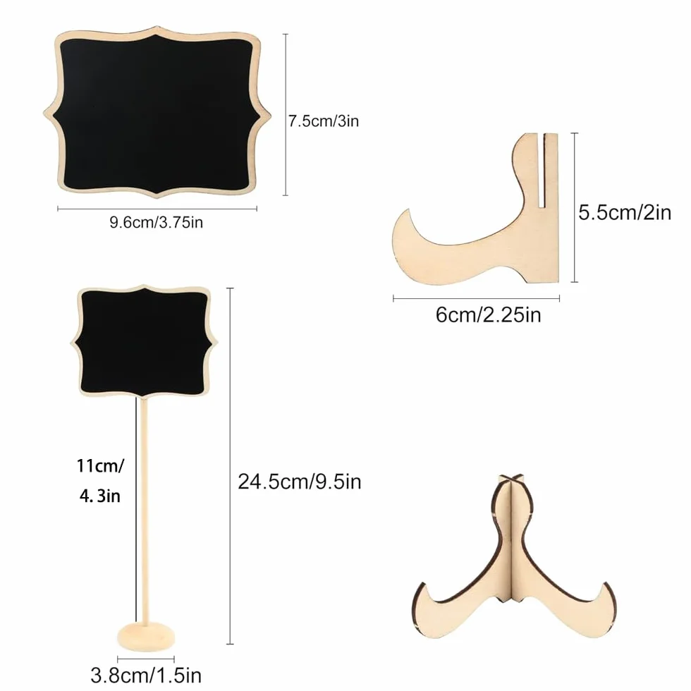 Set di 10 mini lavagnette per alimenti, per feste, buffet, matrimoni, segnaposto, messaggi, eventi, decorazione perfetta per buffet e feste