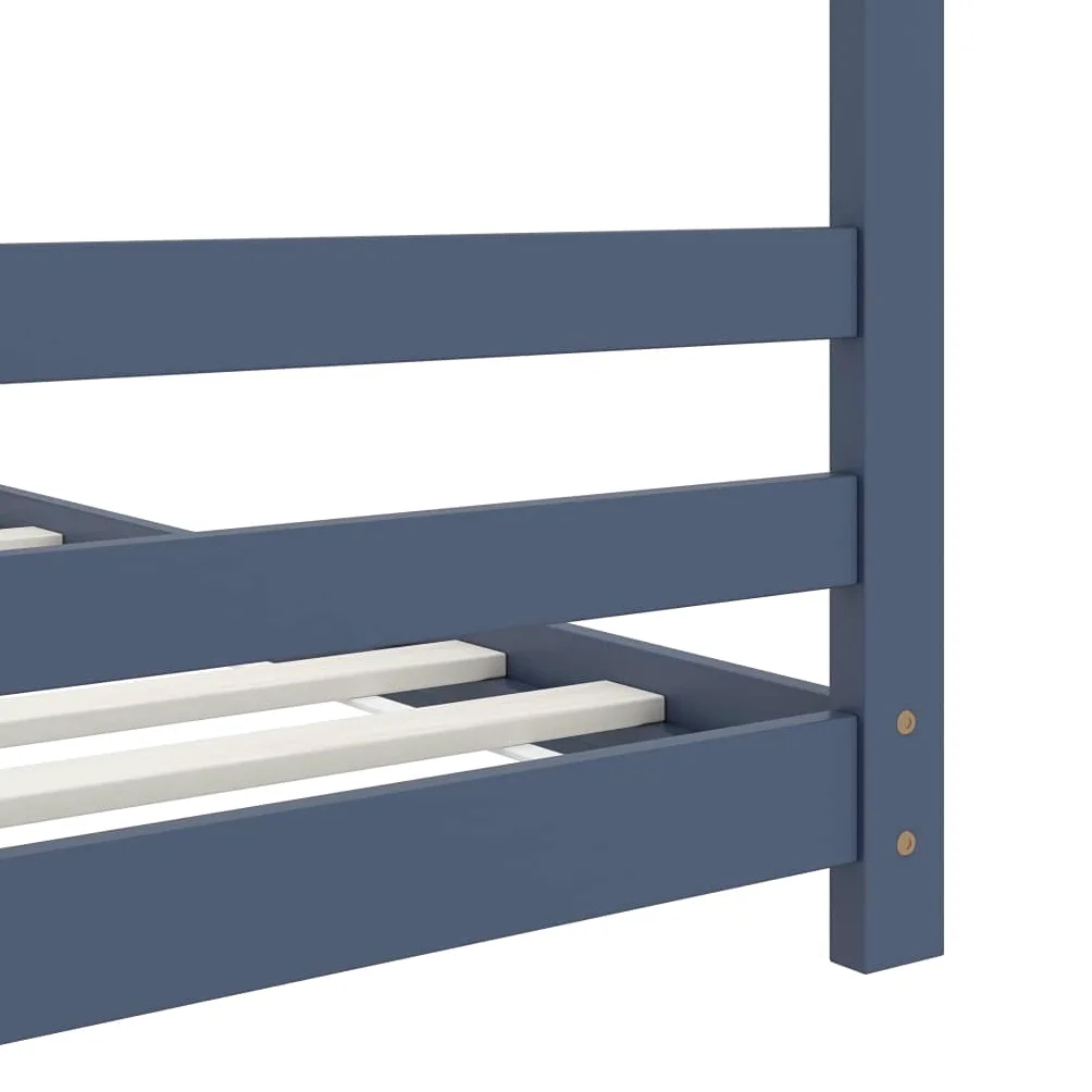 Struttura per letto per bambini in legno di pino massiccio, 70 x 140 cm, con vano portaoggetti, convertibile, regolabile in altezza, con protezione anticaduta, ideale come letto da gioco