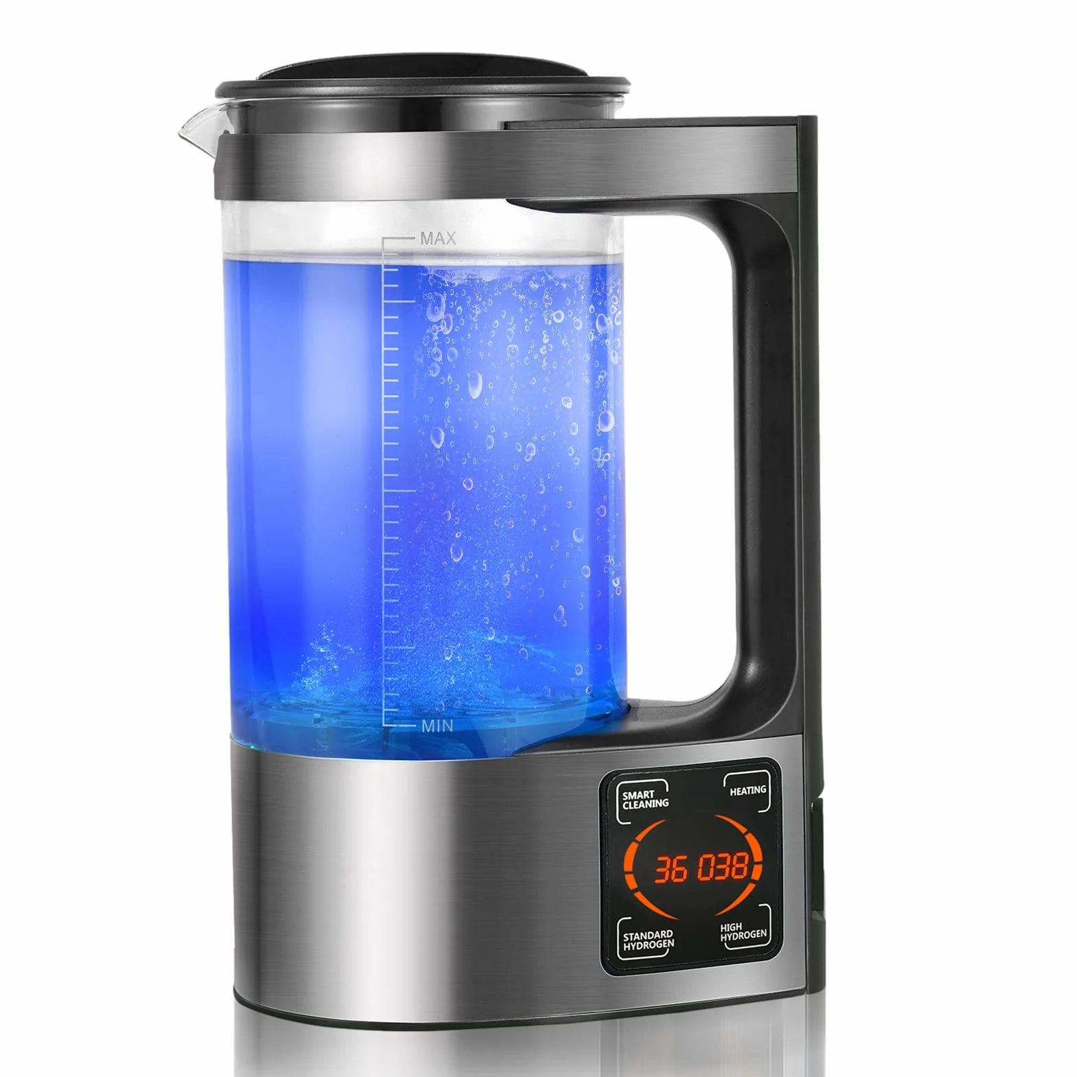 Generatore di Acqua Idrogenata, Aomdom 2L Macchina per Acqua Alcalina Ionizzata ad alta Capacità Generatore di Acqua Ionizzata con Funzione Termostato e Touch Screen a LED per uso Case e Aziende