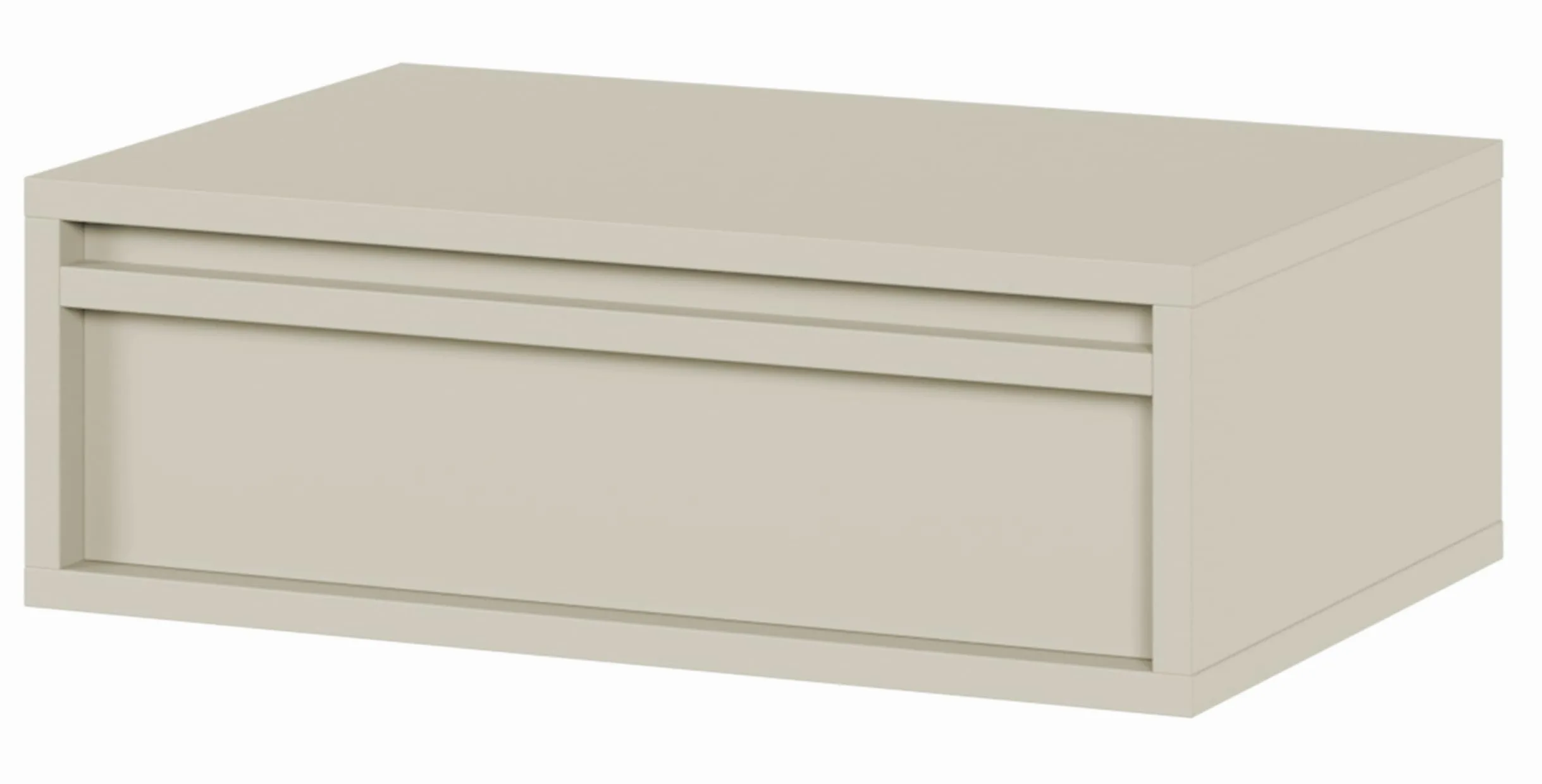 Selsey Comodino Per Camera Da Letto Con Cassetto Comodino Da Notte Sospeso Stile Moderno 50 cm Beige Grigio Evo