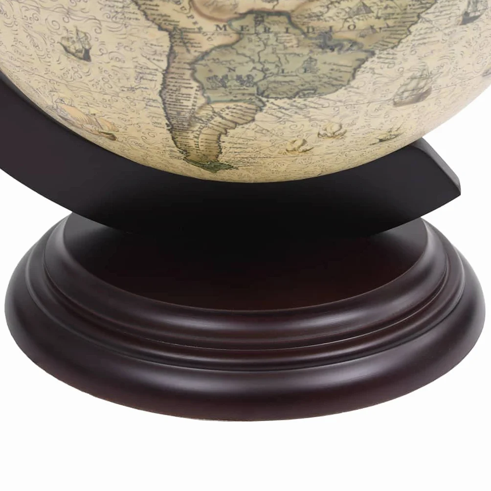 vidaXL Minibar a Forma di Globo con Supporto Elegante Robusto Moderno Cantinetta Portabottiglie Bicchieri da Tavola Verde Legno di Eucalipto