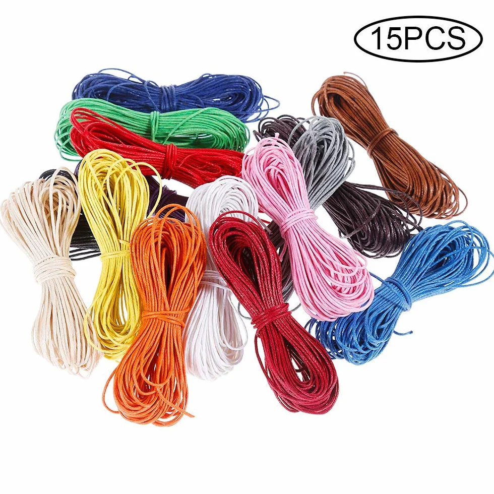 Filo di Cotone Cerato Ø 1 mm 10 m per Creazione Gioielli Fai da Te