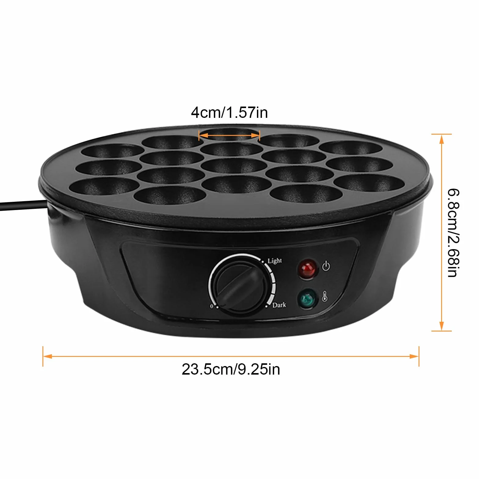 Takoyaki Pan Elettrico Takoyaki Maker 18 fori per produzione giapponese