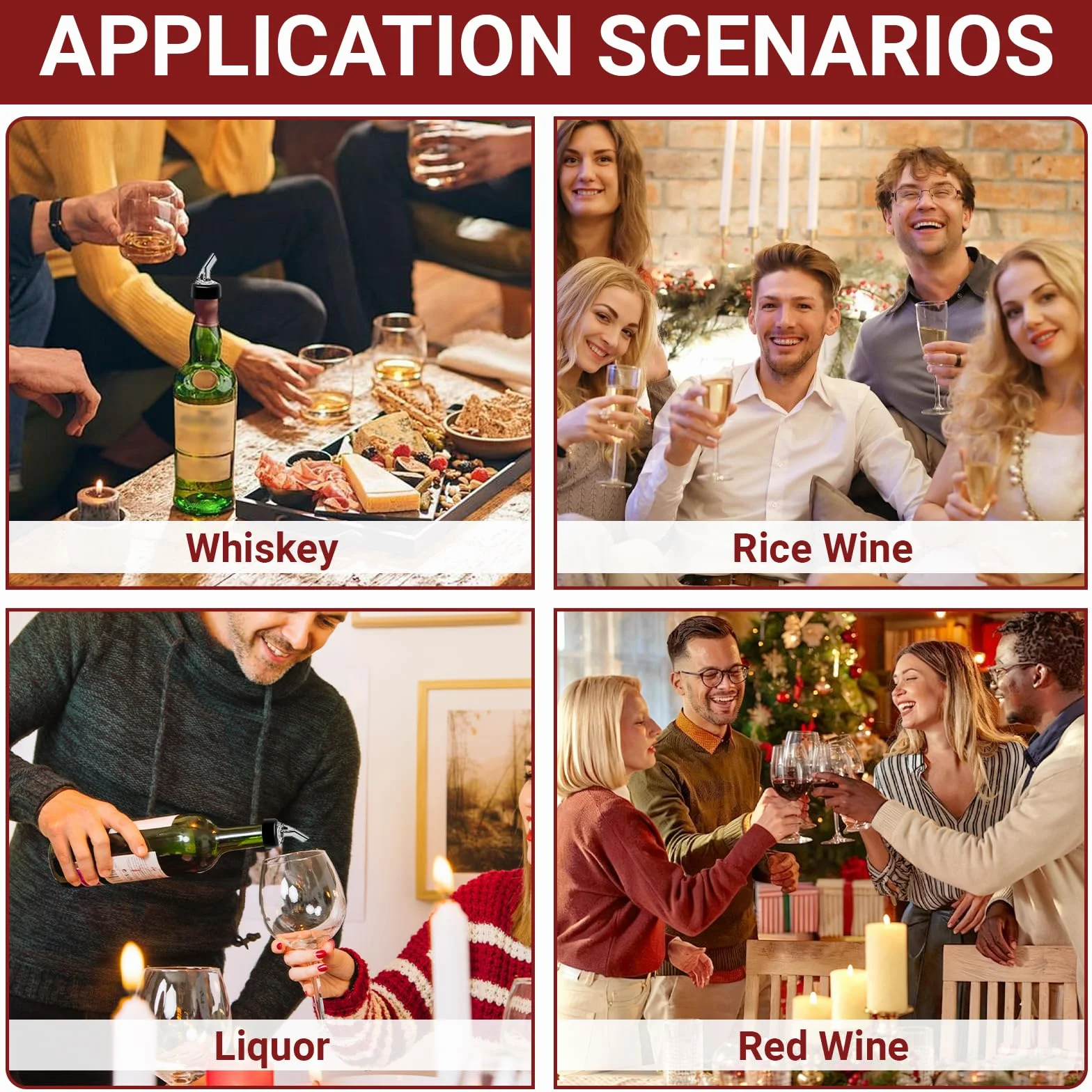 Versatore Bottiglia Dosatore 4cl Trasparenti con Spazzola, Versatore Automatico Misurato per Vino Rosso Whisky (40ml)