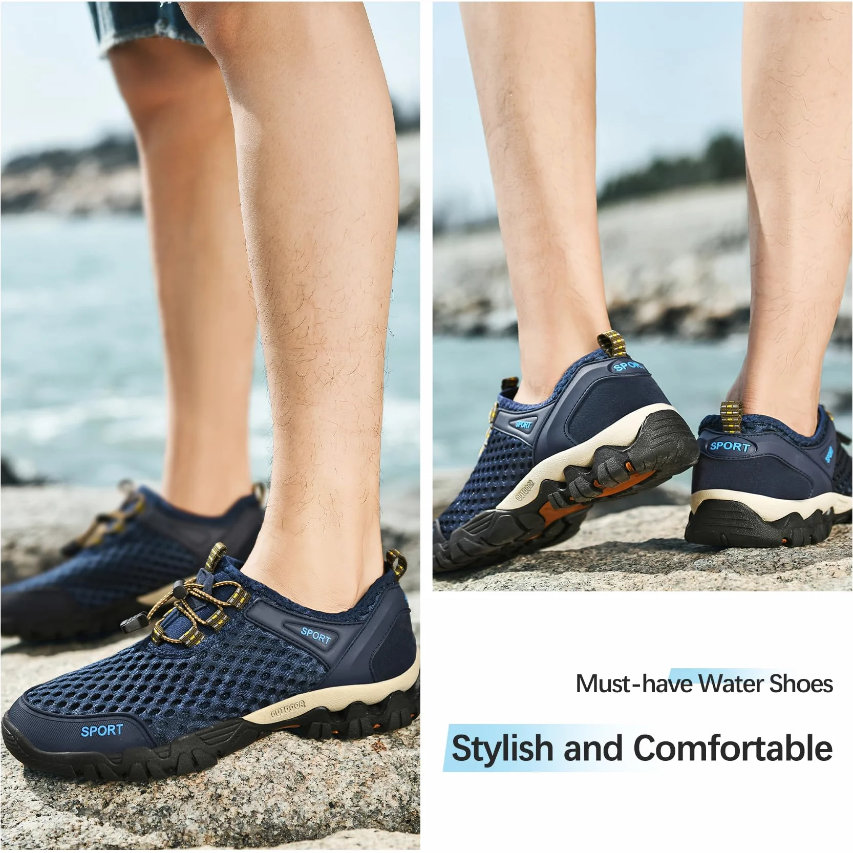 Scarpe da Immersione Uomo Barefoot Antiscivolo Leggere