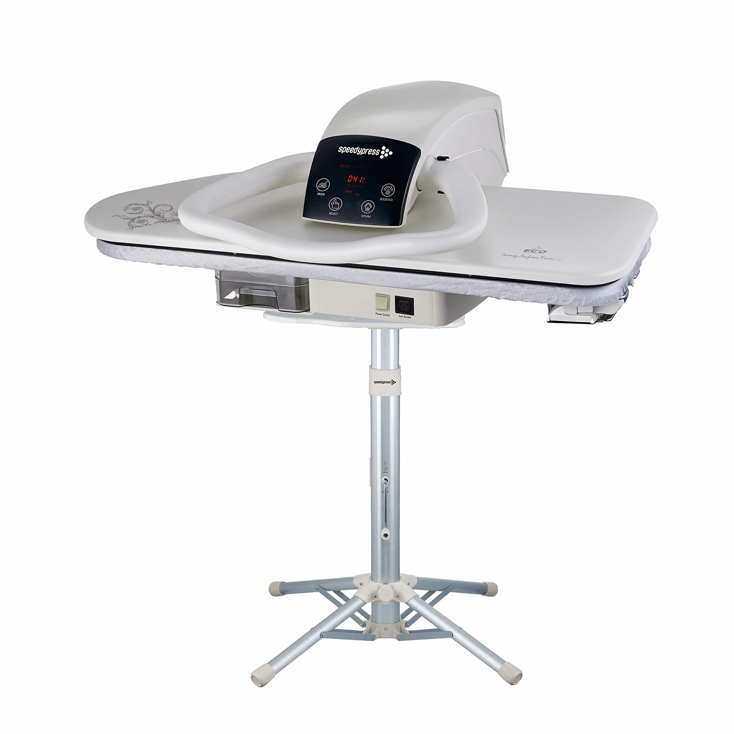Speedypress Pressa da Stiro a Vapore 81HD-Bianco Robusto Professionale, 81cm con Supporto