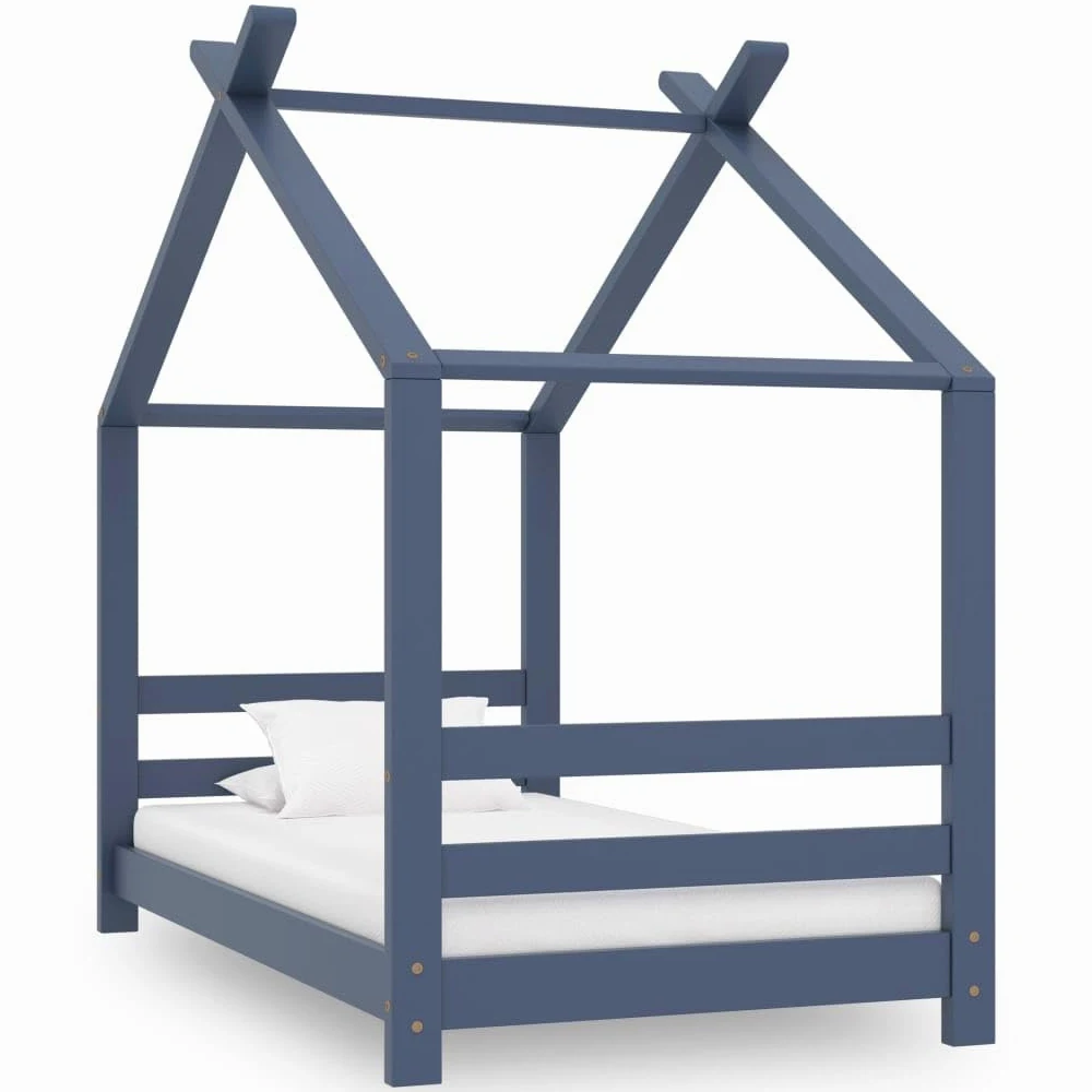 Struttura per letto per bambini in legno di pino massiccio, 70 x 140 cm, con vano portaoggetti, convertibile, regolabile in altezza, con protezione anticaduta, ideale come letto da gioco