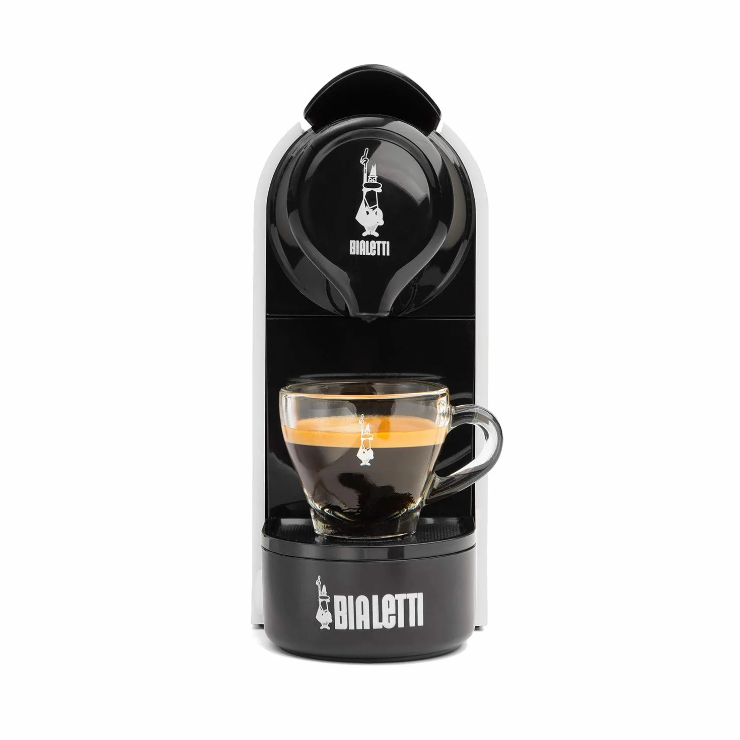 Bialetti Gioia, Macchina Caffè Espresso Incluse 32 Capsule, Funziona esclusivamente con Capsule, Bianco