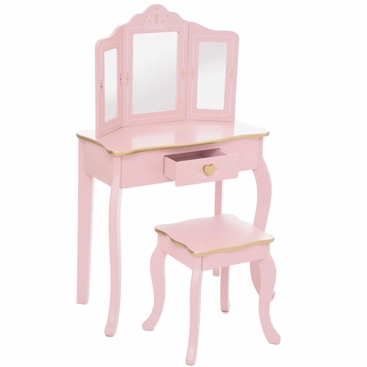 ATMOSPHERA CREATEUR D'INTERIEUR - Tavolino e sgabello rosa per bambini sissi l60cm