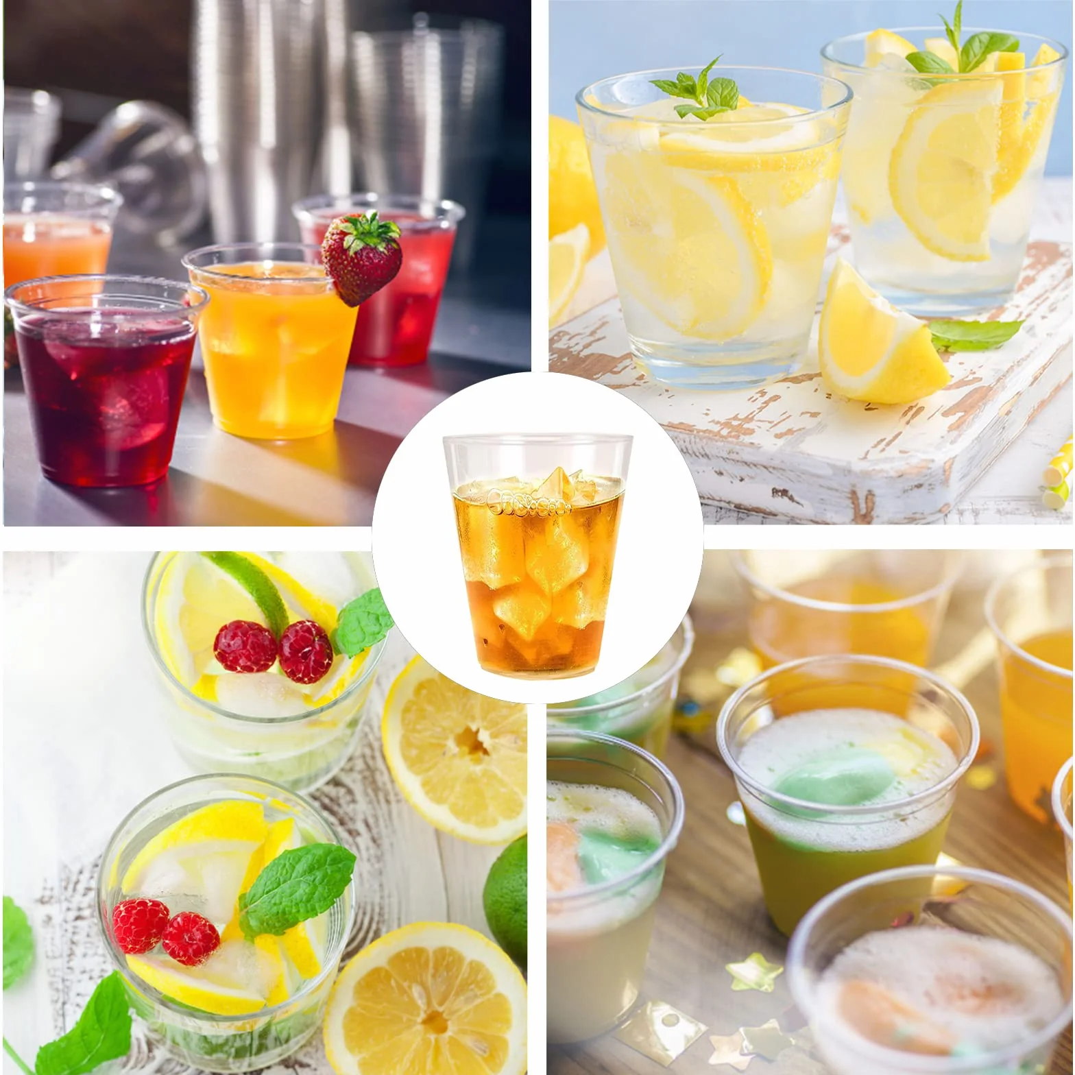 50 Pezzi Bicchieri Plastica Rigida Riutilizzabili 50ML Lavabili Trasparenti per Cocktail Feste Picnic