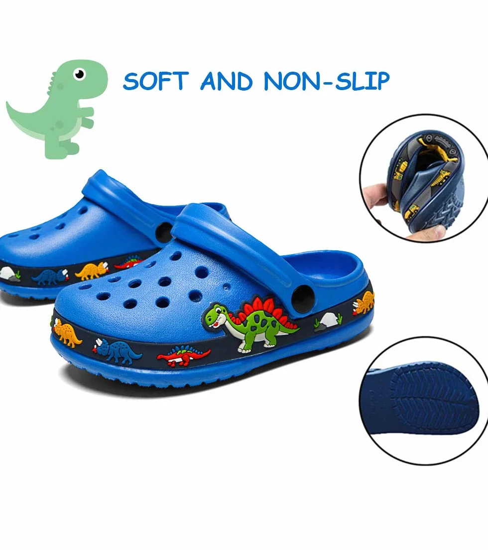 DRECAGE Zoccoli Unisex-Bambini Pantofole A Casa Scarpe delle Pantofole per Ragazzi delle Ragazze, Eva Clogs da Giardino in Gomma