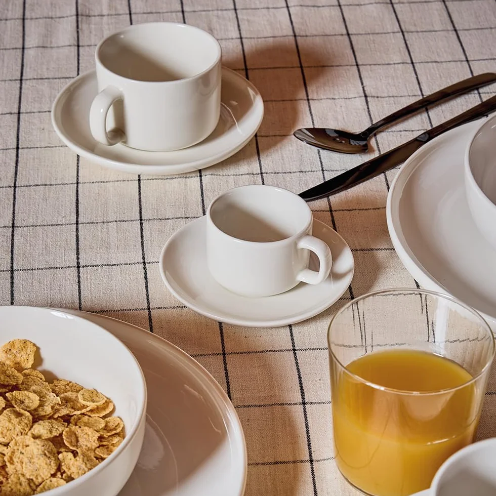 Tognana Edge 6 Tazze Caffè New Bone China Bianco 90 cc