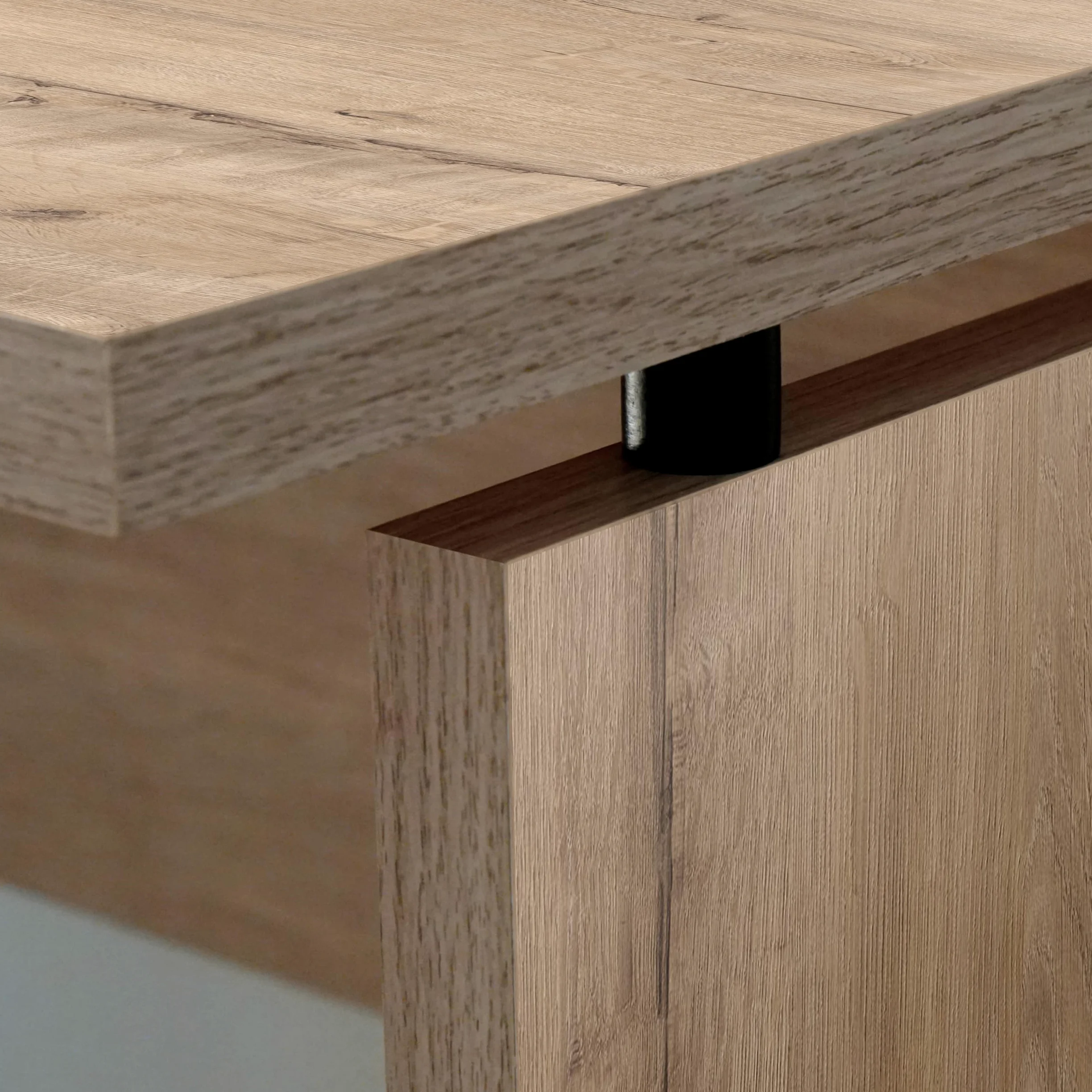 Muebles Pitarch | Tavolo da ufficio, scrivania, tavolo per computer o da studio, rovere Gold, 76x120x68cm (altezza x larghezza x profondità) moderno, modello Teide