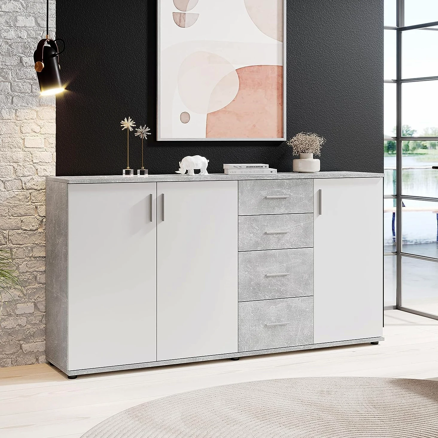 AVANTI TRENDSTORE Bea - Cassettiera/comó in Legno Laminato nella misura 160x84x35 cm, disponibile in diversi colori. Perfetto per soggiorni, ingressi o camere da letto