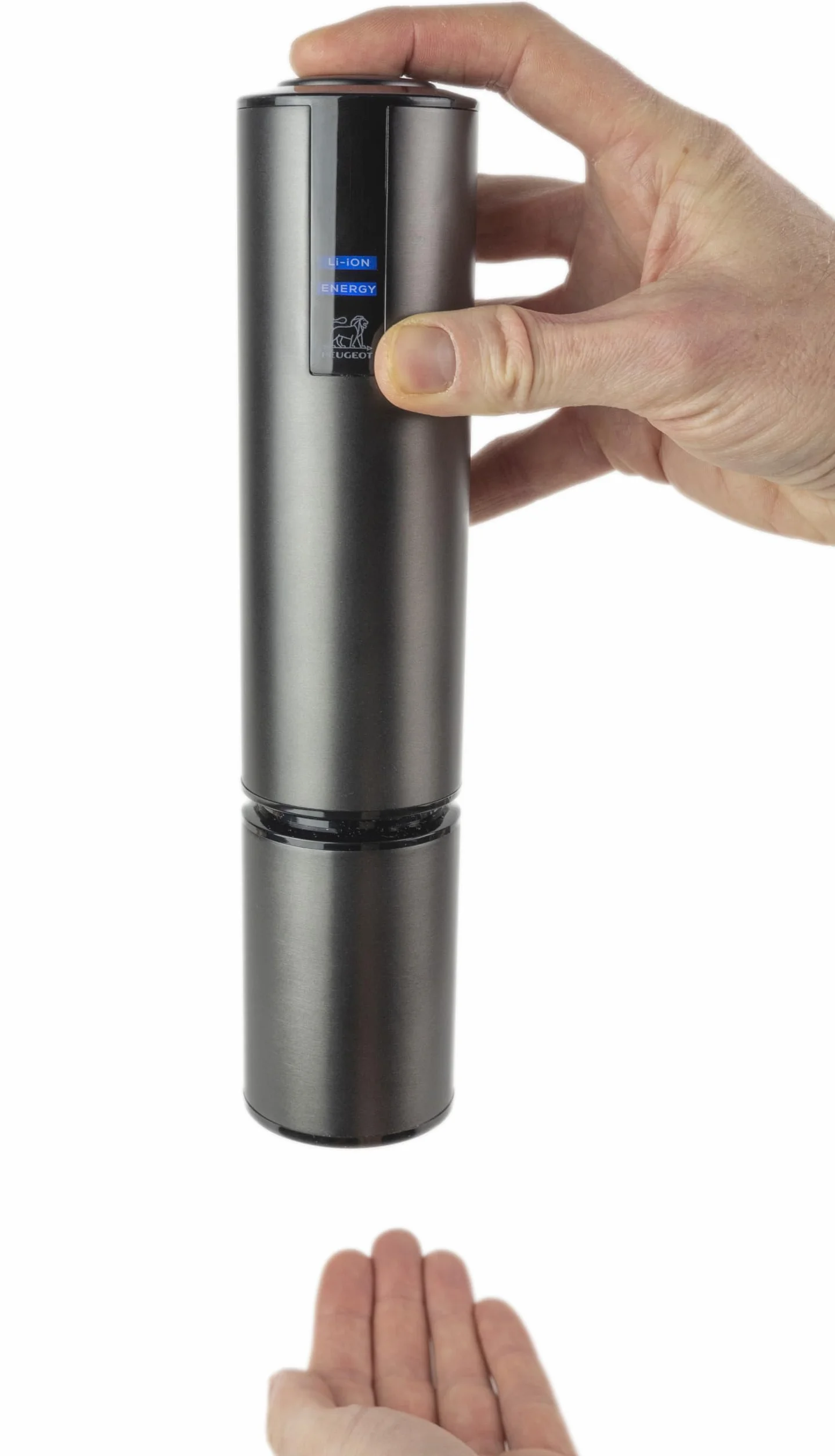 Cavatappi elettrico ricaricabile in acciaio inox e ABS PEUGEOT Elis Touch con batteria agli ioni di litio - Carbon