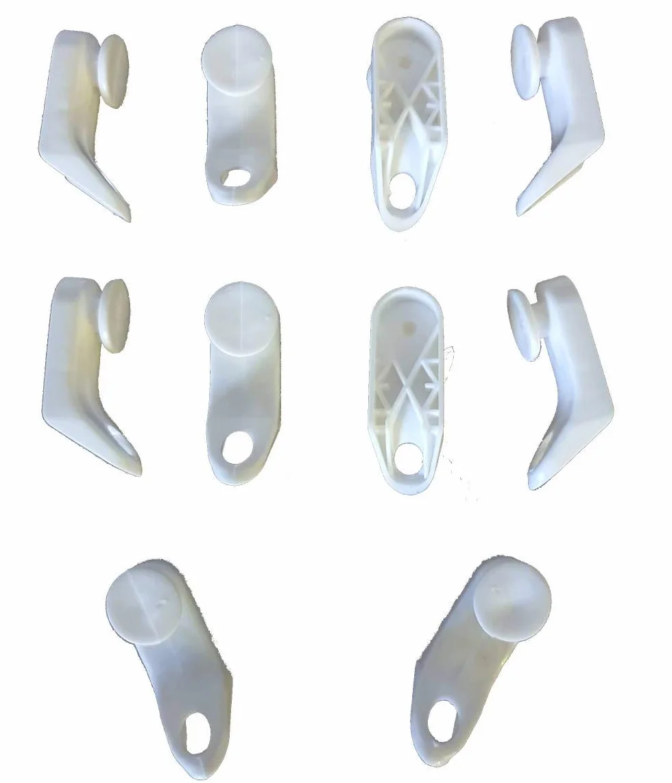 BricoShopping GANCI SCORREVOLI RINFORZATI do Tende Con Binario estensibile a Ricambio tenda in plastica Bianchi PEZZI 20
