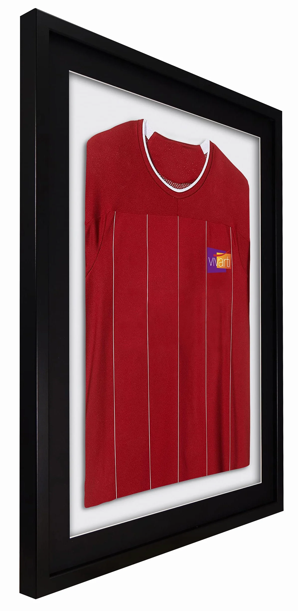 Vivarti fai da solo montato camicia sportiva Display Telaio 60 x 80cm - Telaio nero, Montaggio nero, Bianco Scheda di Supporto