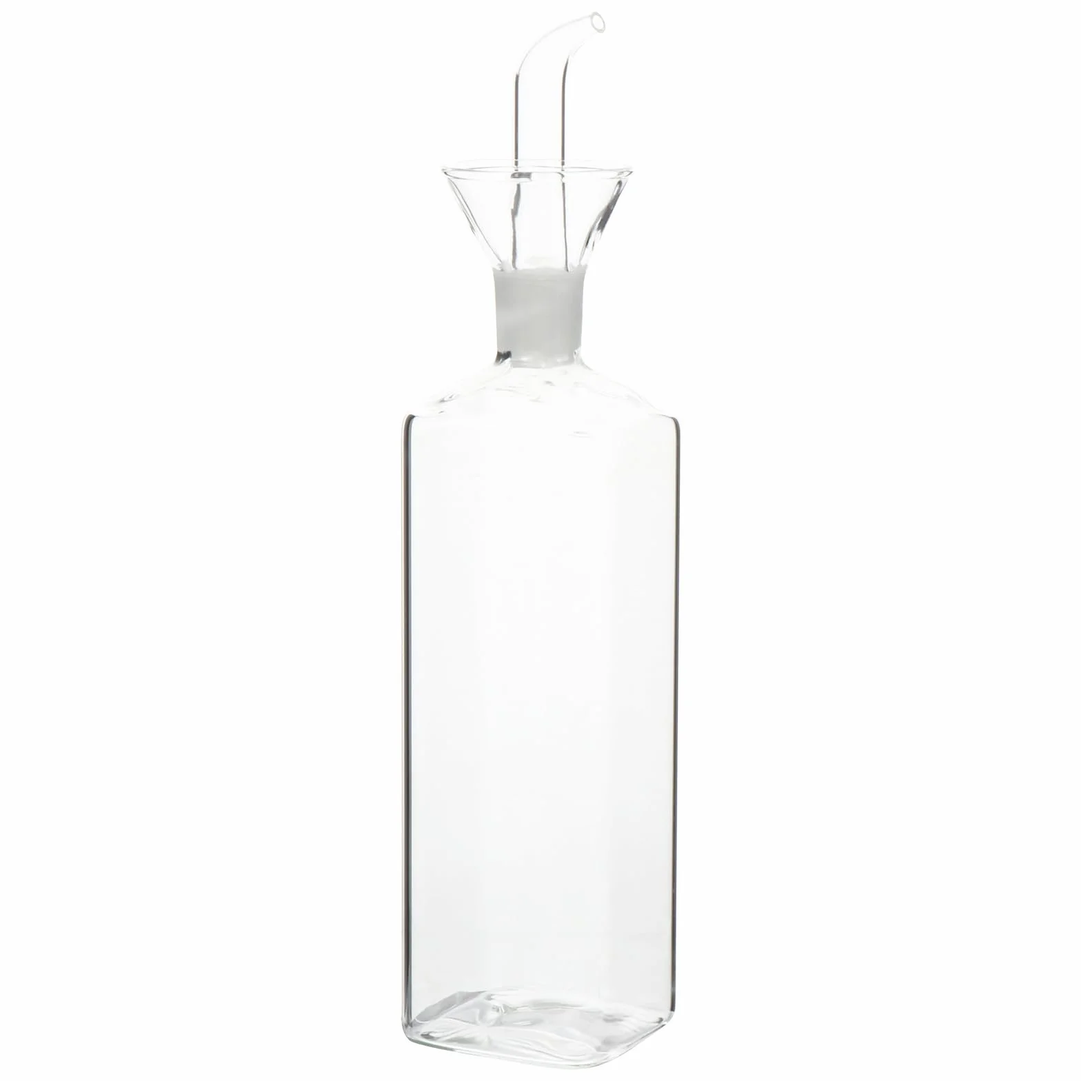 SHINEOFI Distributore Olio e Aceto Vetro Borosilicato Satinato 1 Litro Beccuccio Dosatore