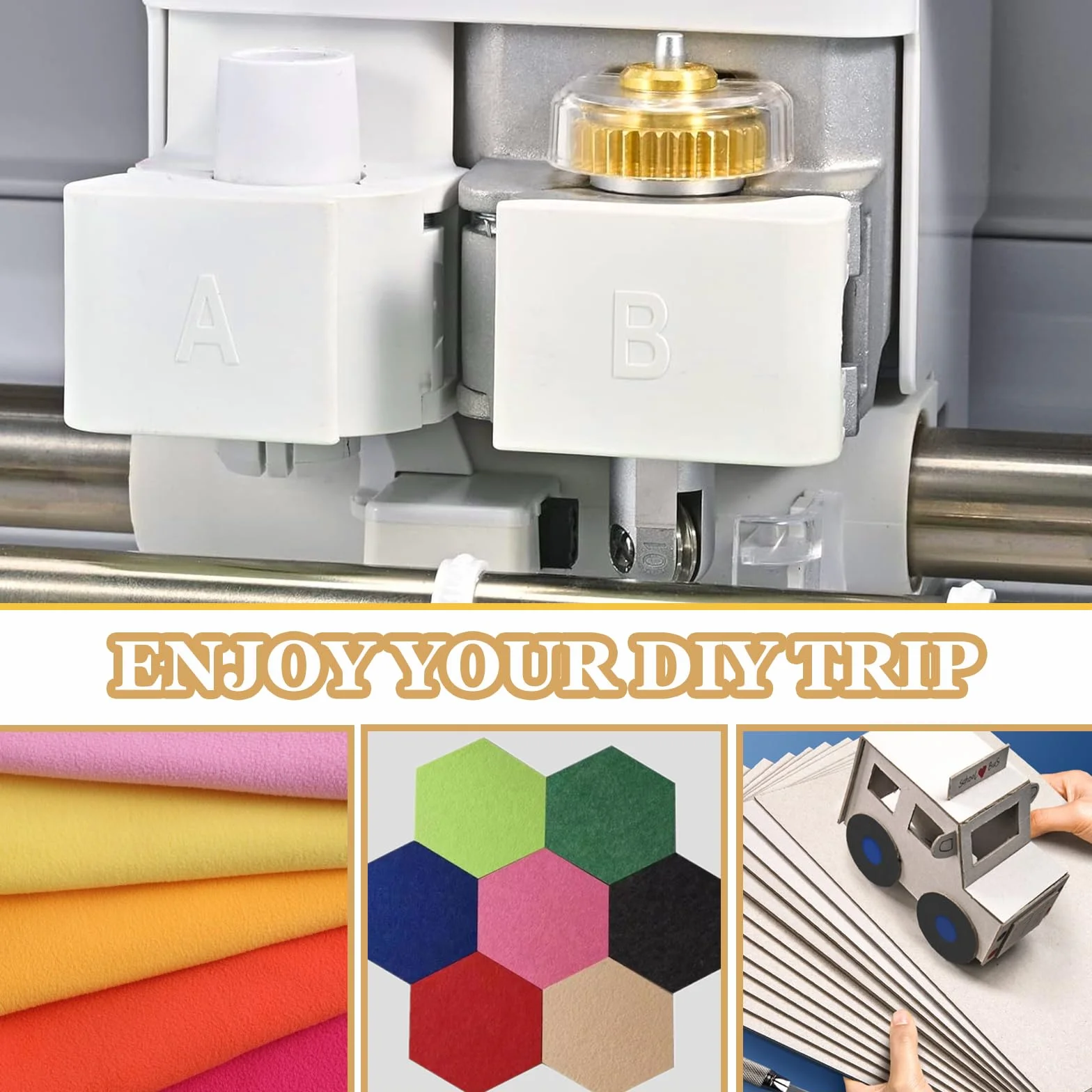 Set composto da ruota per segnare, compatibile con macchina Maker, punta singola per segnare + doppia punta della rotella e alloggiamento dell'unità, per creare carte, decorazioni 3D per la casa, ecc.