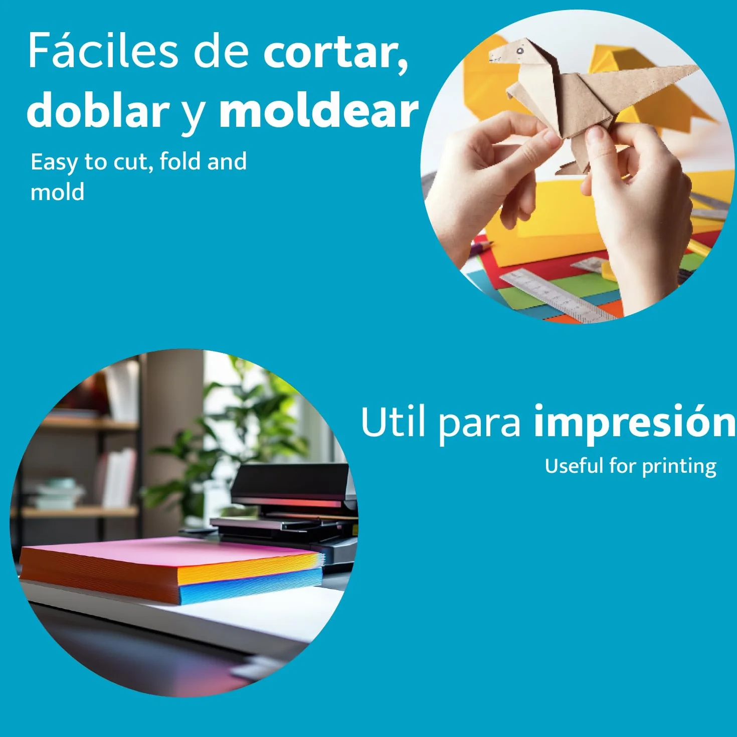 Fogli Colorati A4 80g per Stampanti, Blocco Carta Assortita 50 fogli Nero M-Office