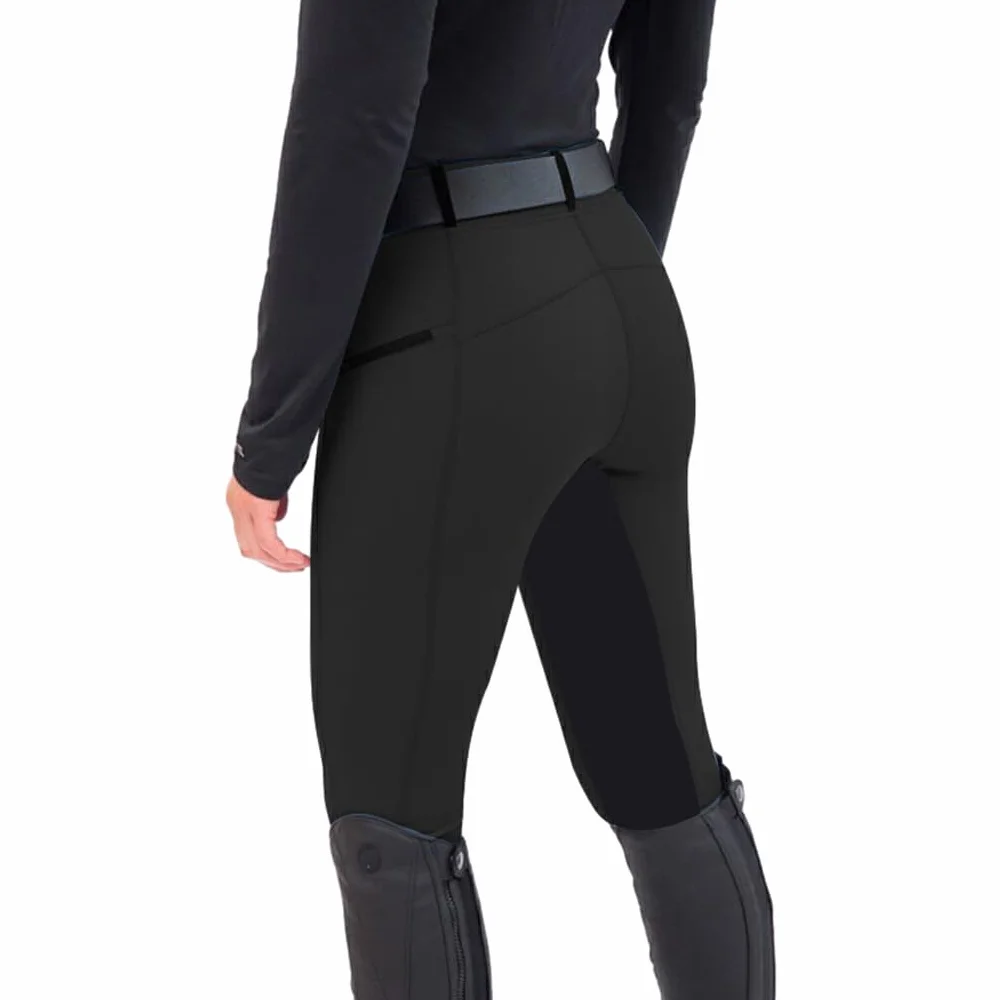 Pantaloni da Equitazione Resistenti agli Strappi Cuciture Fini Poliestere Nero XXL